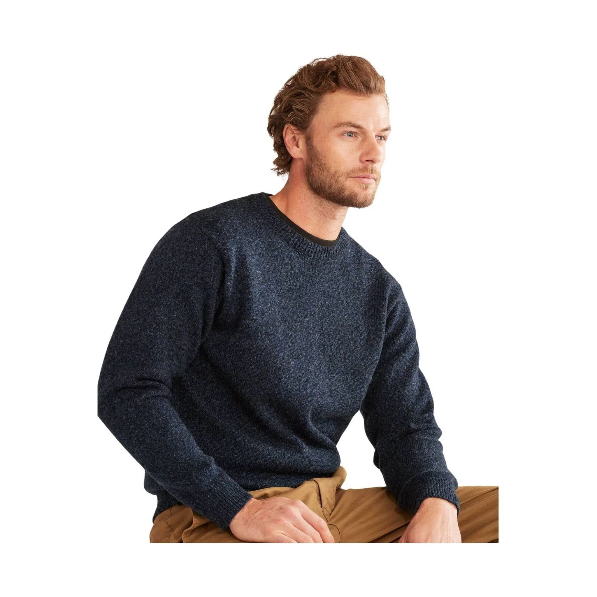 Pendleton Men's Shetland Crewneck Sweater - Indigo Heather - Image 2