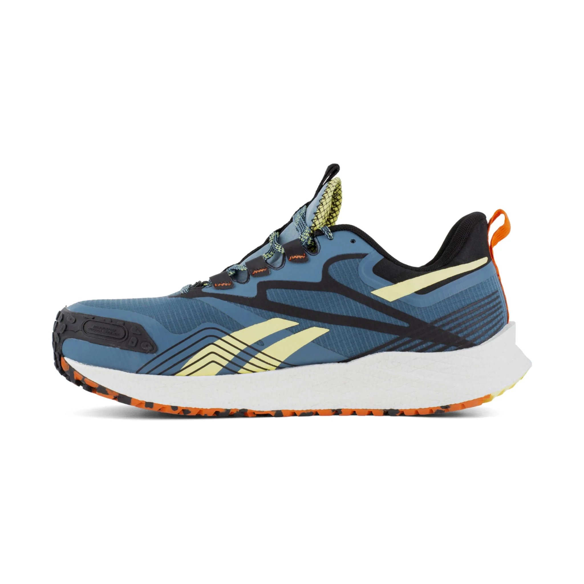 Reebok Work Men's Low Top Trail Grip Athletic FE4 Adventure Work Shoes - Blue/Yellow/Black - Image 2