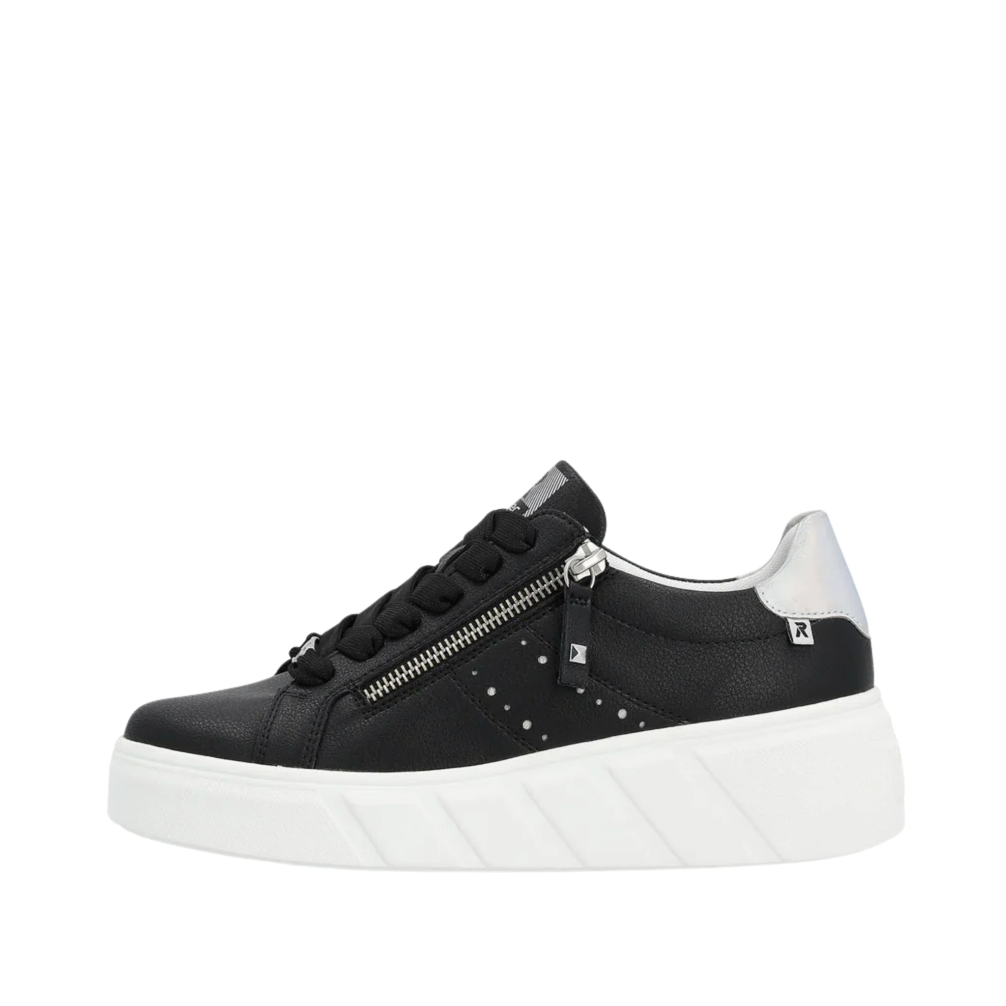 Rieker Women's Carla Shoes - Schwarz/Perlmutt - Image 2