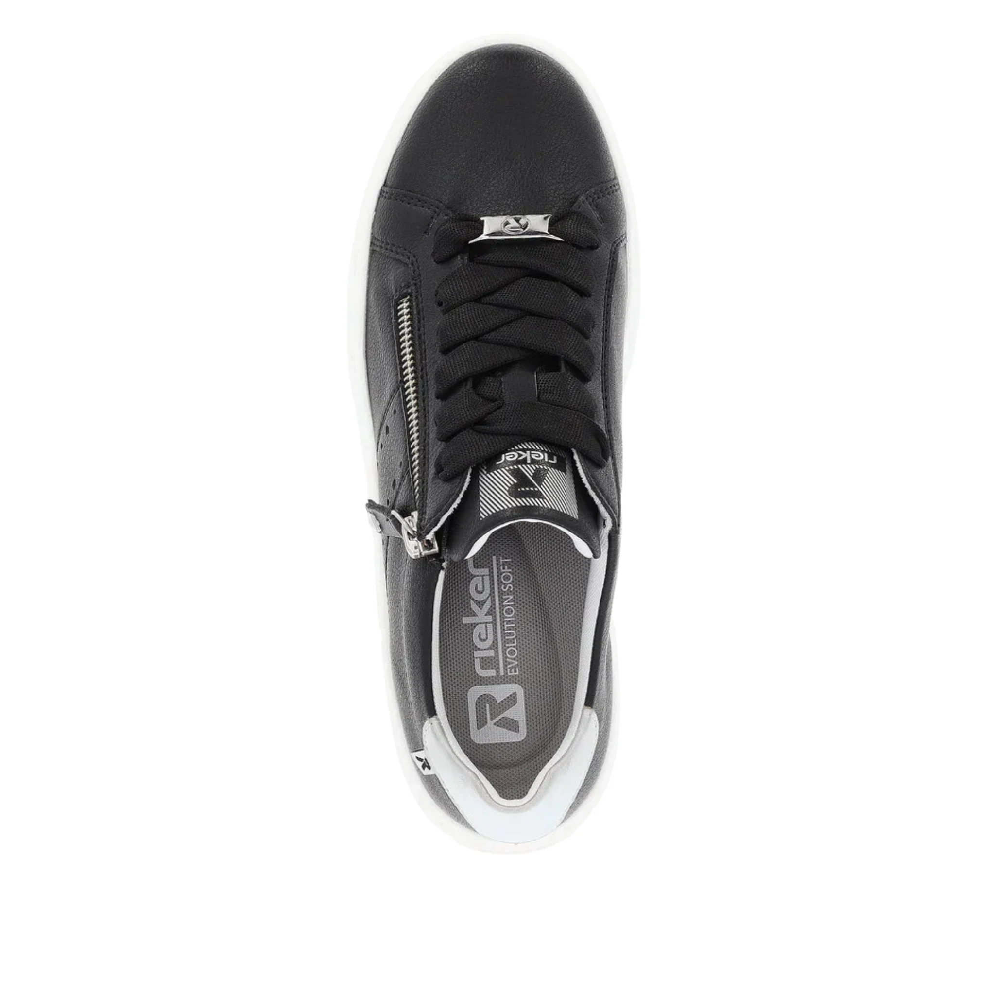 Rieker Women's Carla Shoes - Schwarz/Perlmutt - Image 3