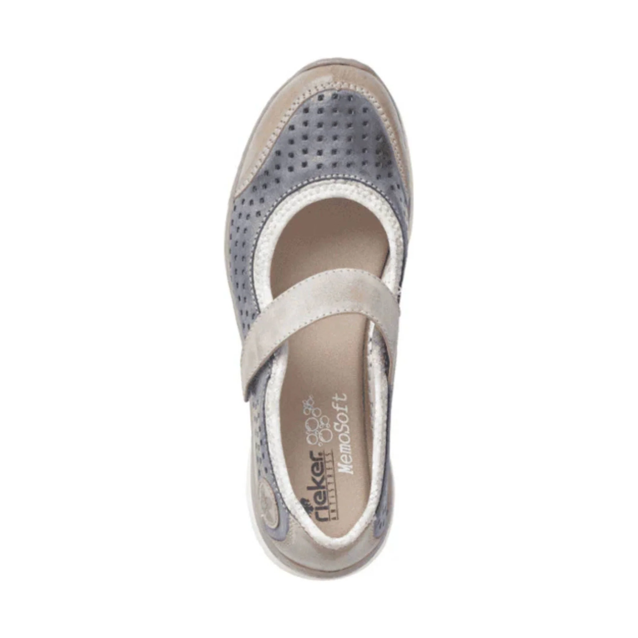 Rieker Women's Nikita Shoes - Steel/Jeans/Silverflower - Image 3