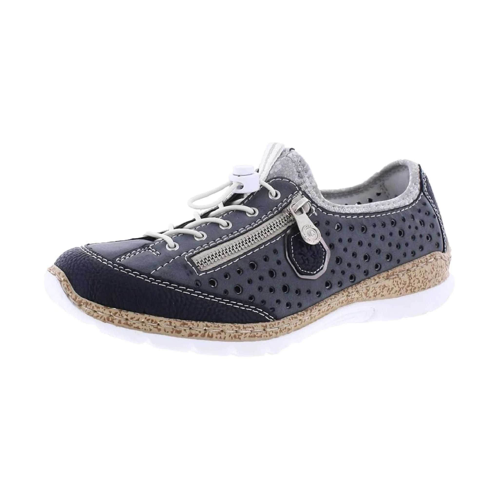Rieker Women's Wildebuk Shoes - Grey/Blue - Image 2