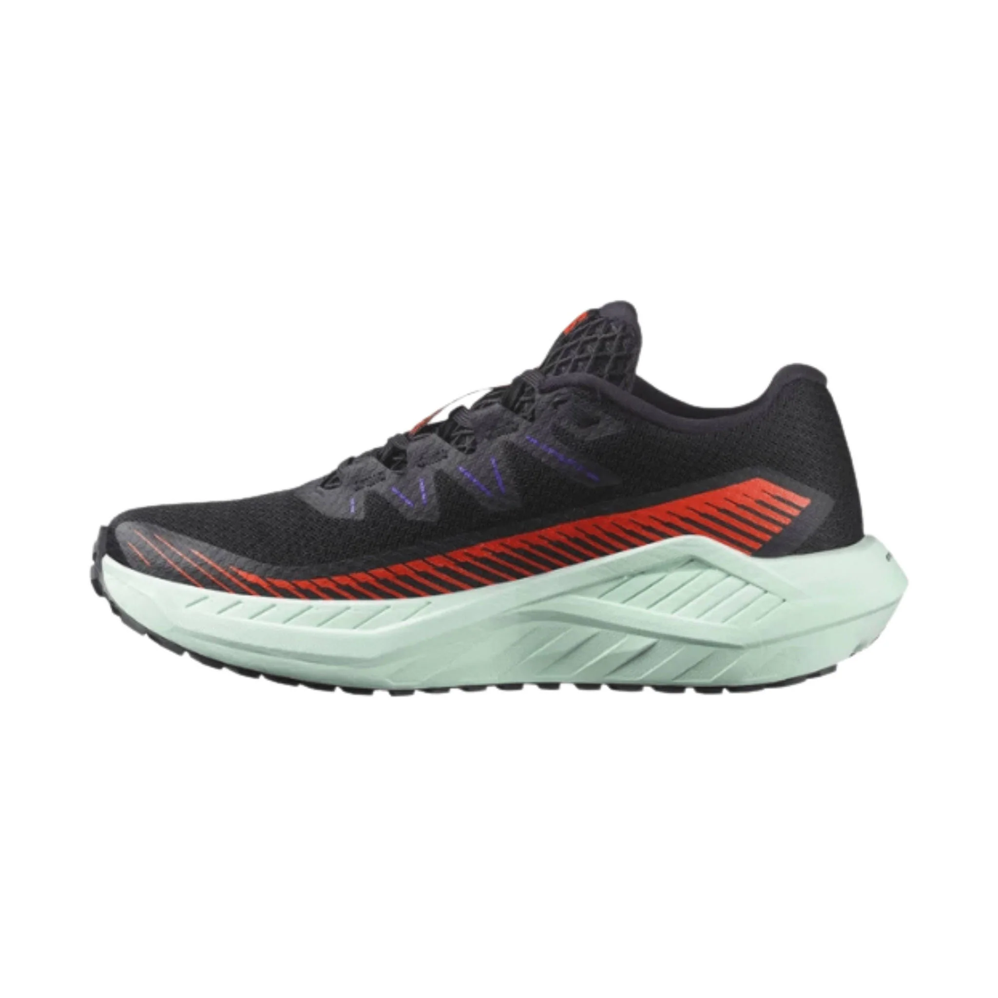 Salomon Women's DRX Defy Gravel Road Running Shoes - Black/Cherry Tomato/ Bay - Image 2