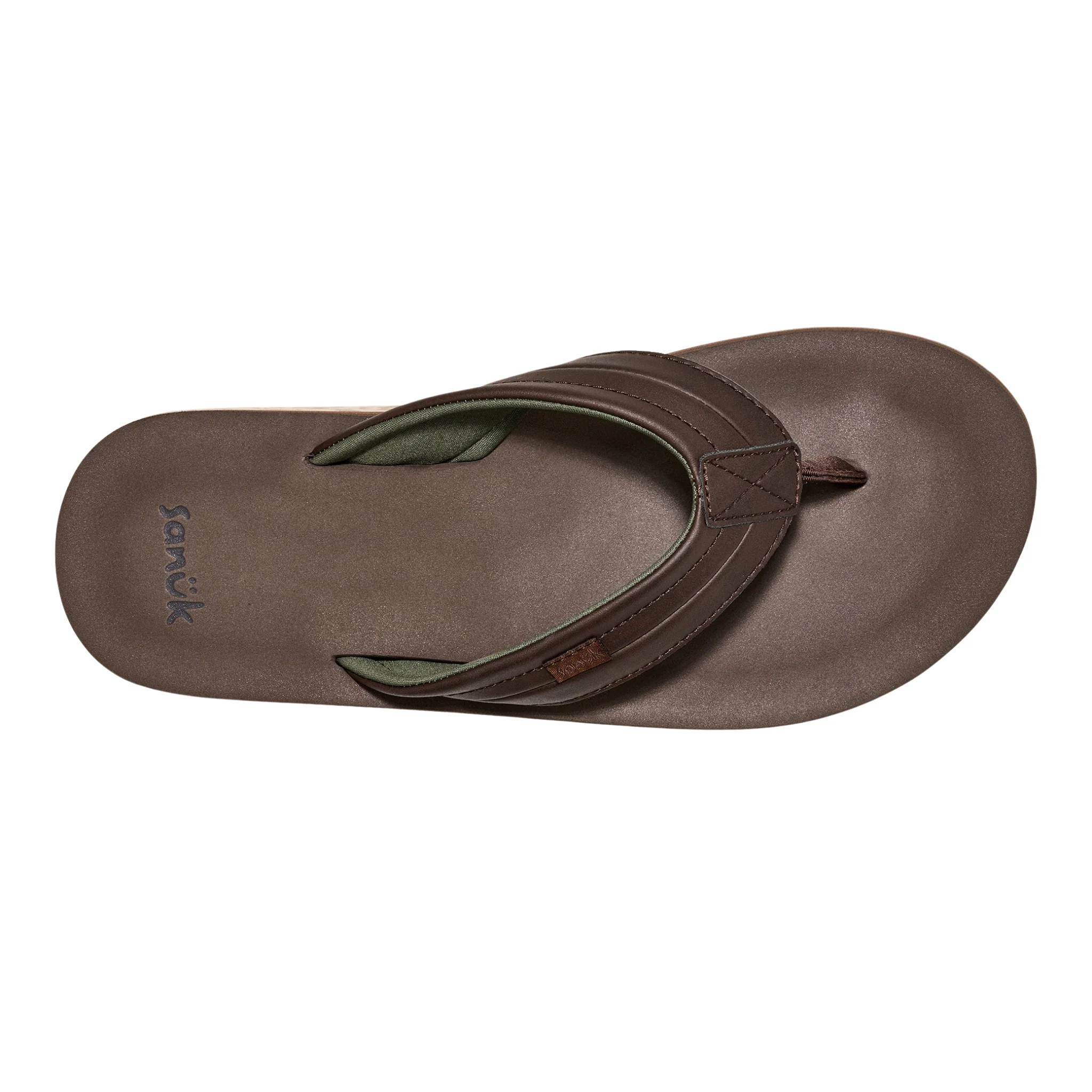 Sanuk Men's Tiderush Flip Flops - Dark Brown - Image 3