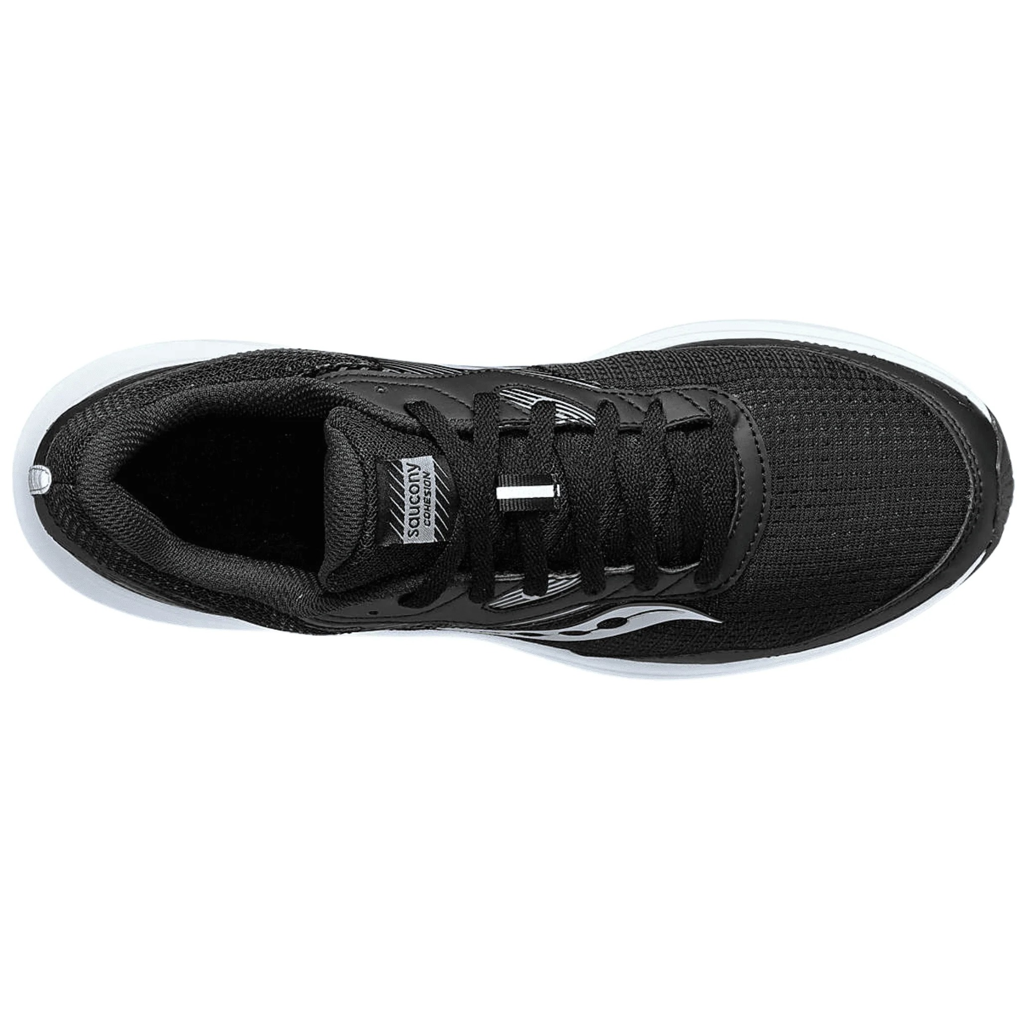 Saucony Men's Cohesion 16 Road Running Shoes- Black/White - Image 4