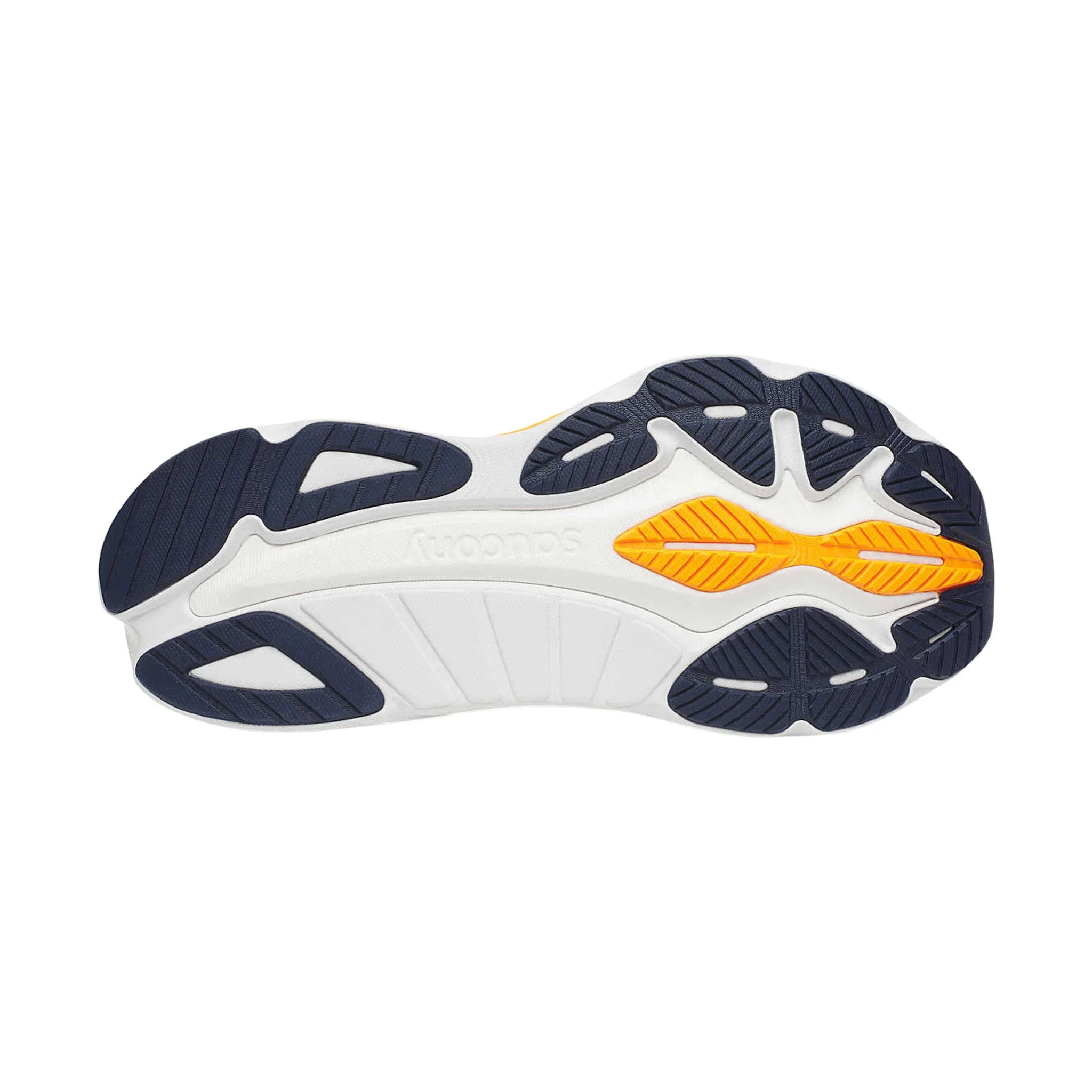 Saucony Men's Hurricane 24 Running Shoes - Navy/Peel - Image 4