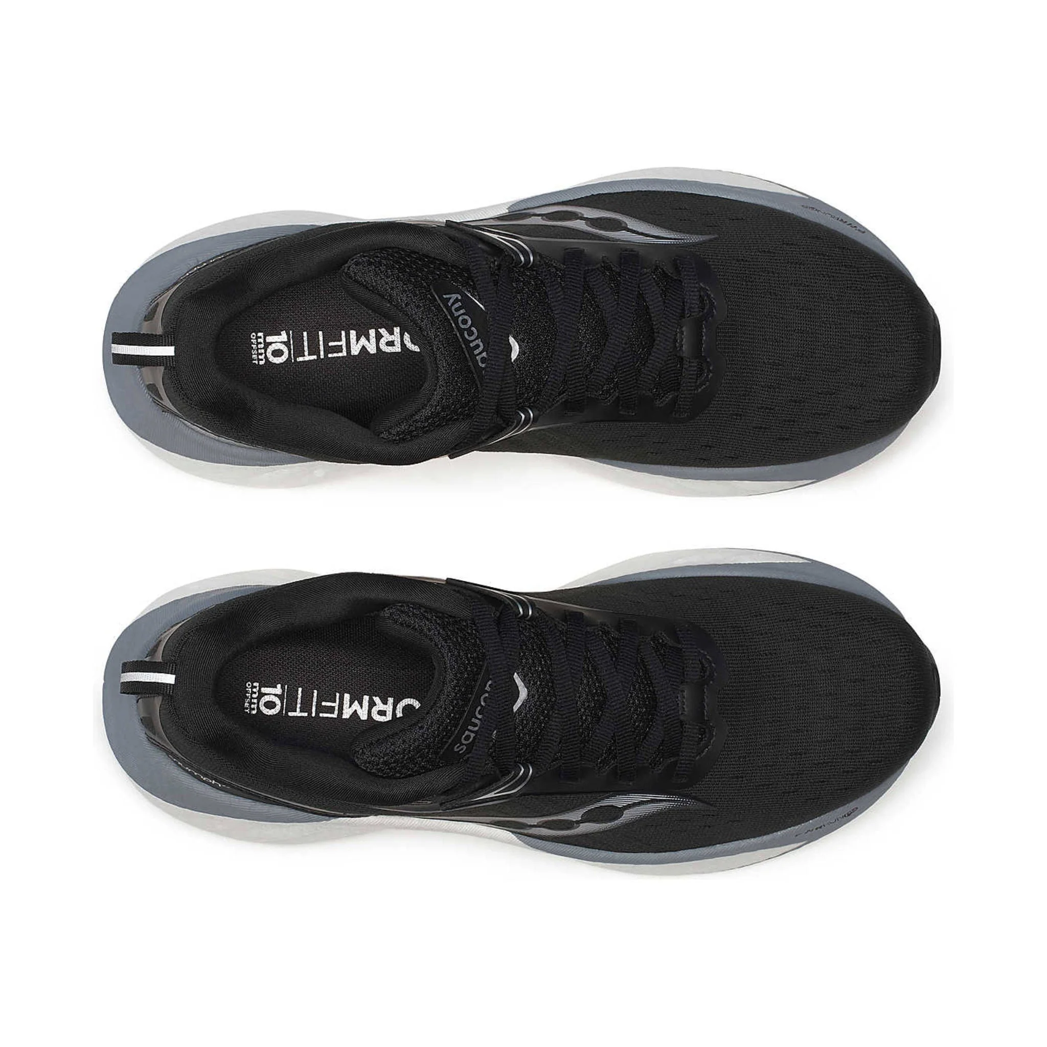 Saucony Women's Triumph 22 Running Shoes - Black/White - Image 3