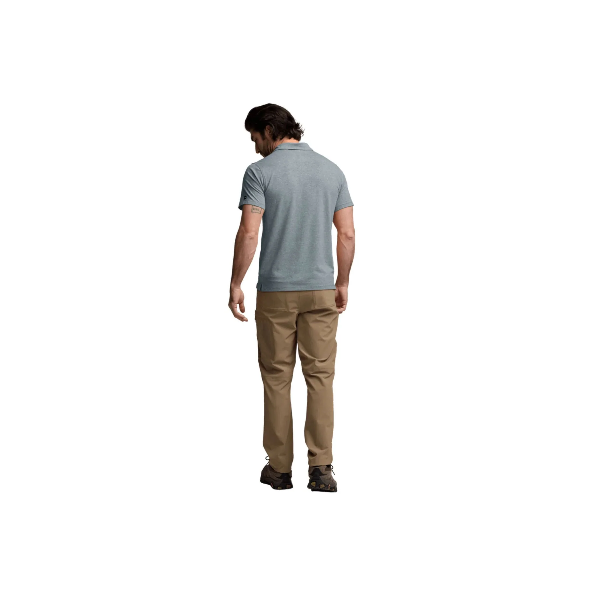 Sitka Men's Essential SS Polo - Bluestone Heather - Image 2