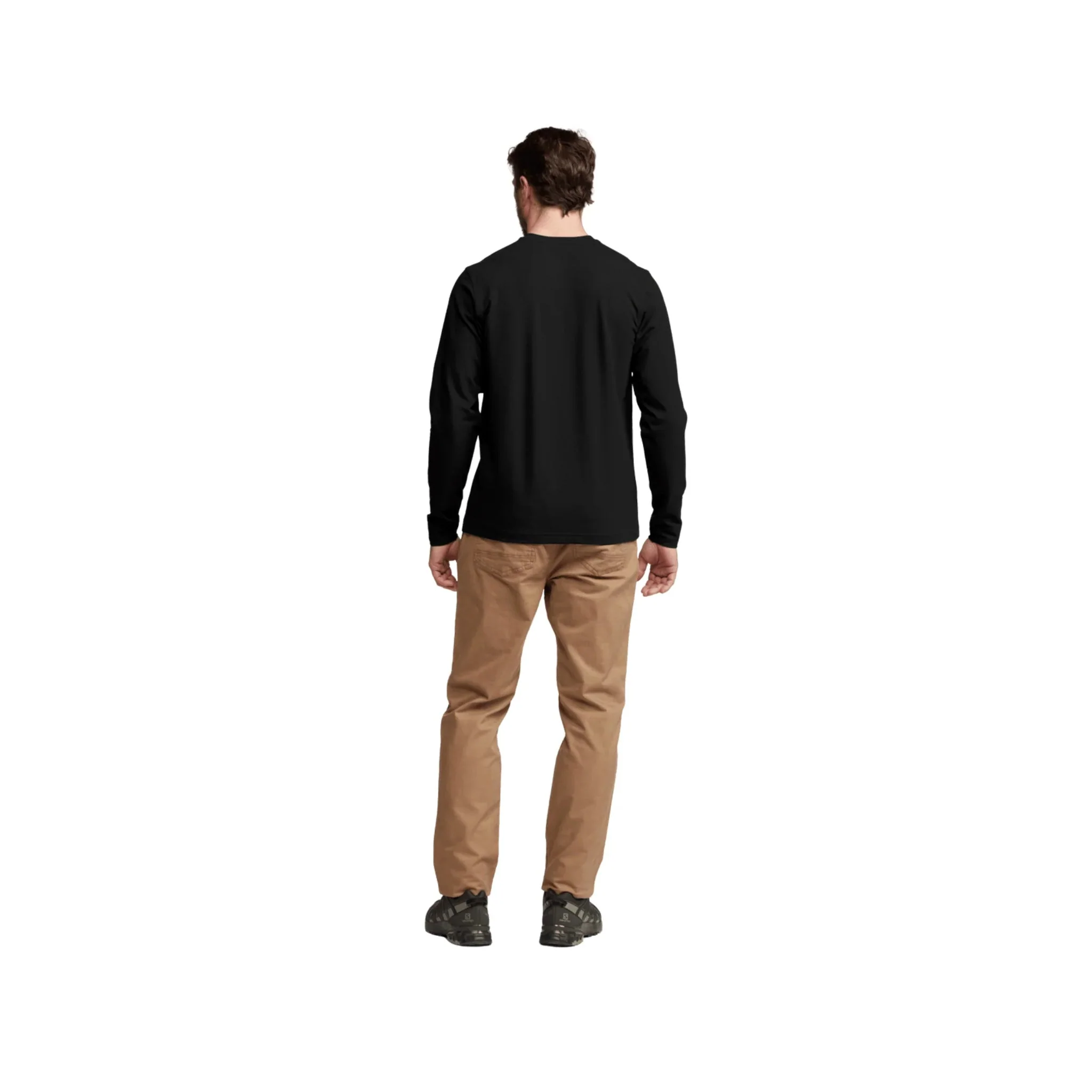 Sitka Men's Foothills Long Sleeve Henley - Sitka Black - Image 3