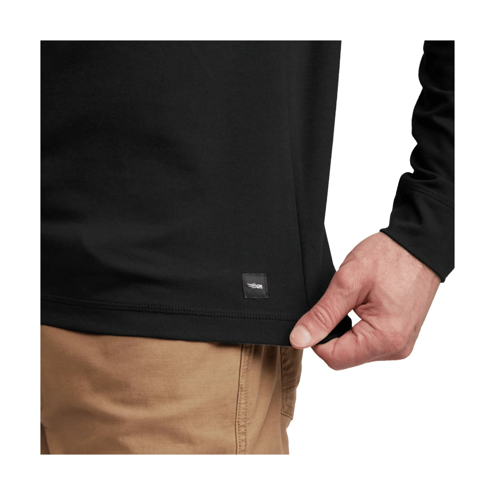 Sitka Men's Foothills Long Sleeve Henley - Sitka Black - Image 5