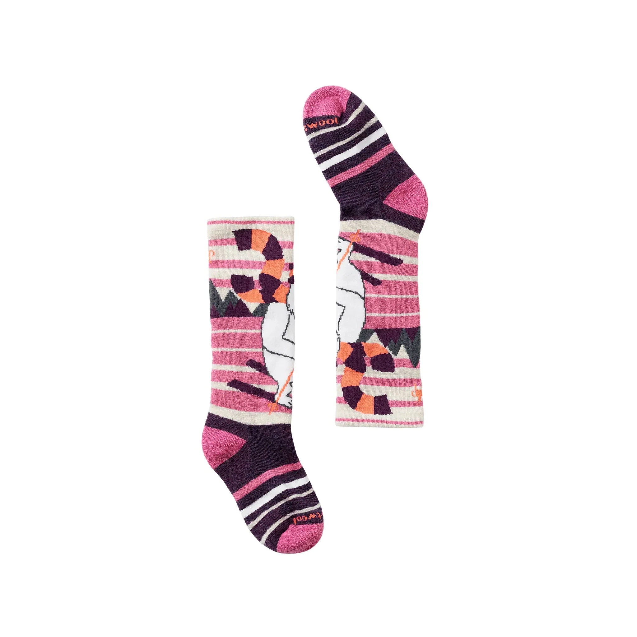 Smartwool Kids' Wintersport Yeti Pattern Over The Calf Full Cushion Sock - Moonbeam