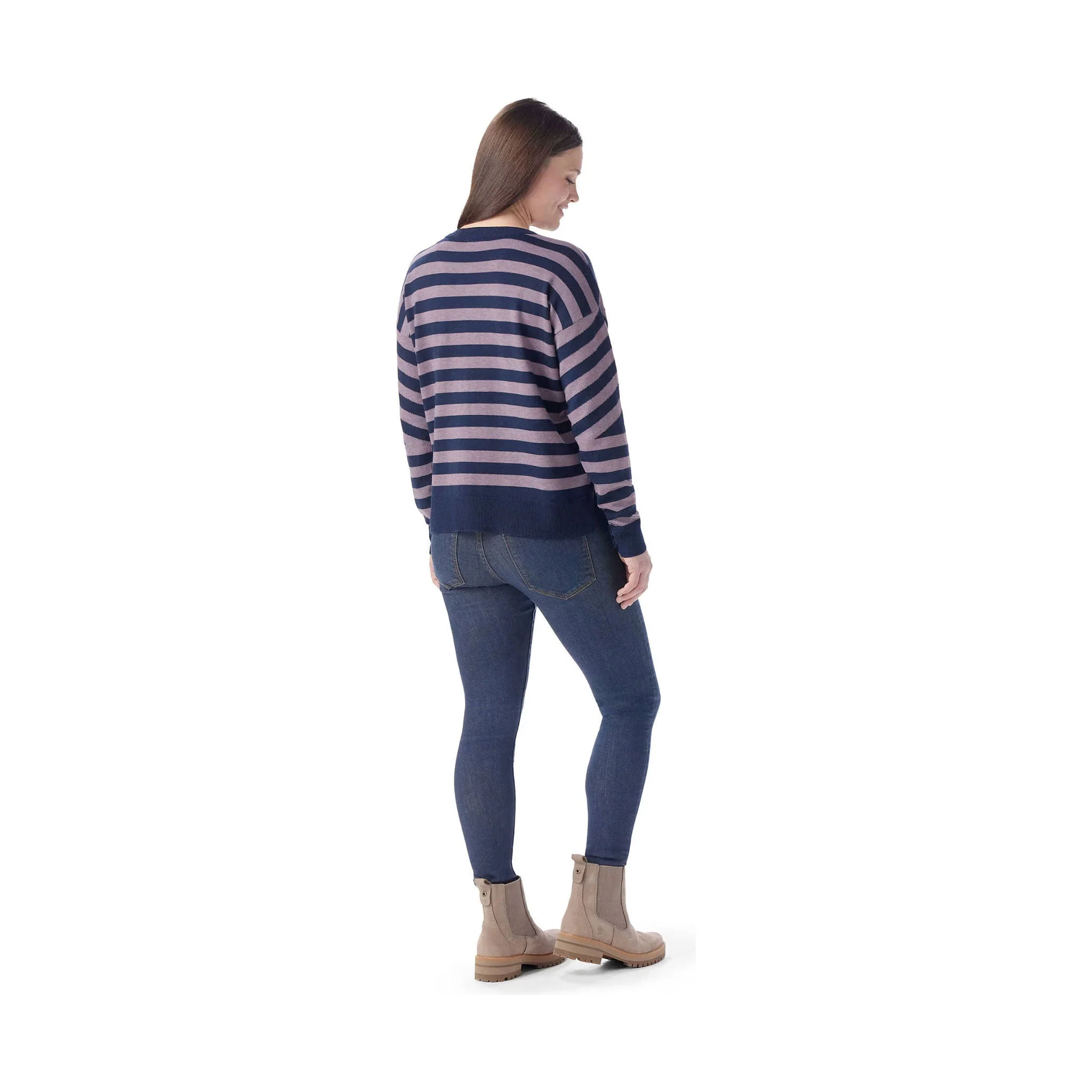 Smartwool Women's Edgewood Boyfriend Crew Sweater - Chalk Violet Heather - Image 2