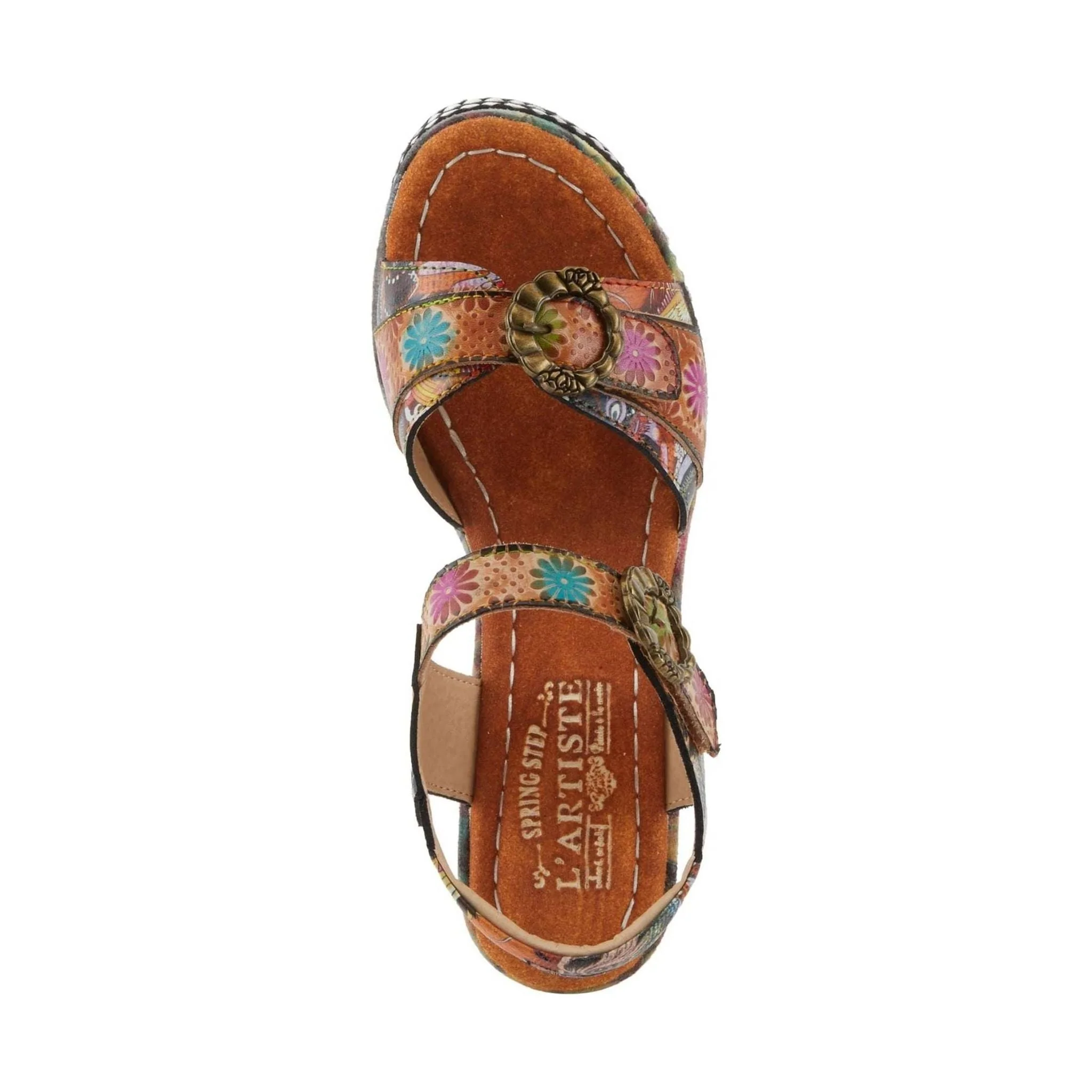 Spring Step L'Artiste Women's Flavour Sandals - Camel Multi - Image 4