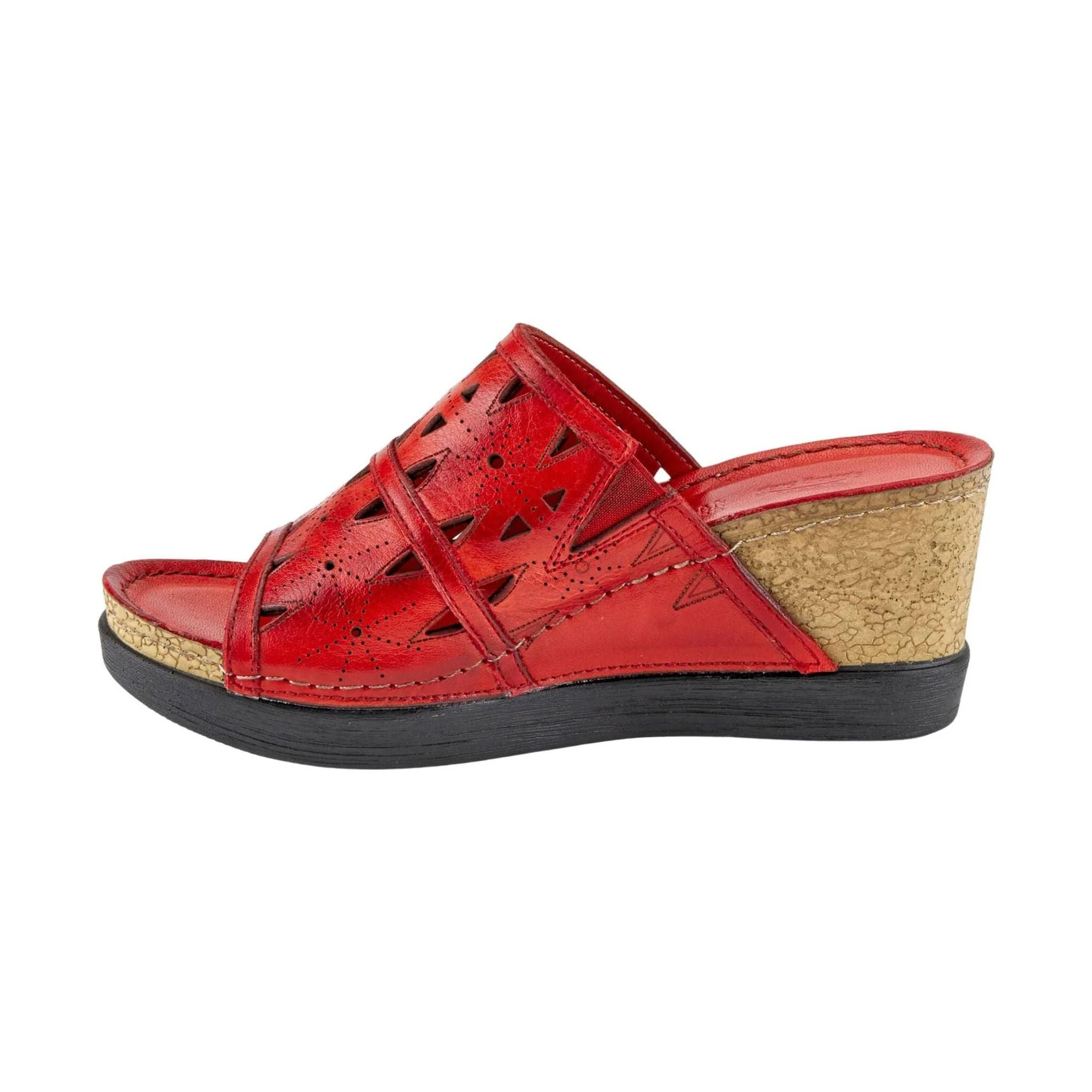 Spring Step Women's Fusawedge Sandals - Red - Image 2