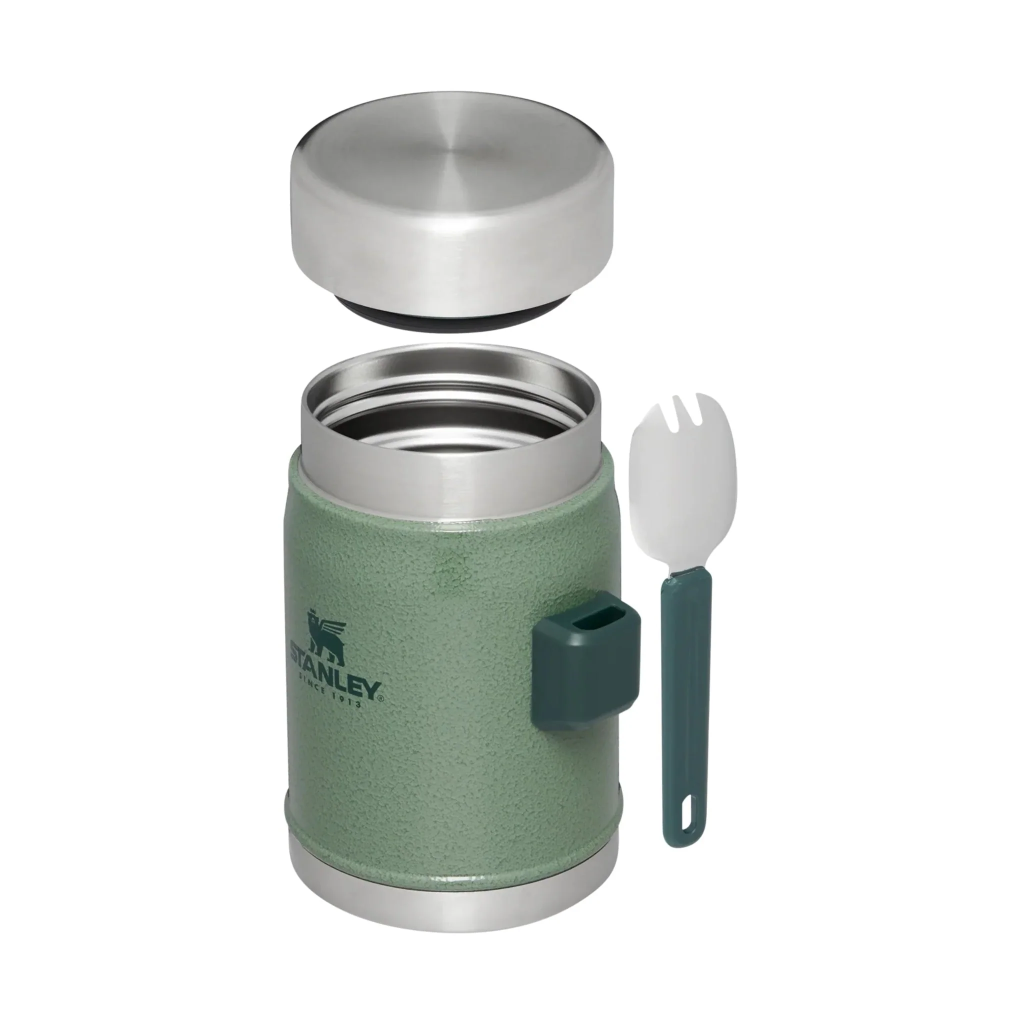 Stanley Classic Legendary Food Jar Plus Spork 14oz - Hammertone Green - Image 2