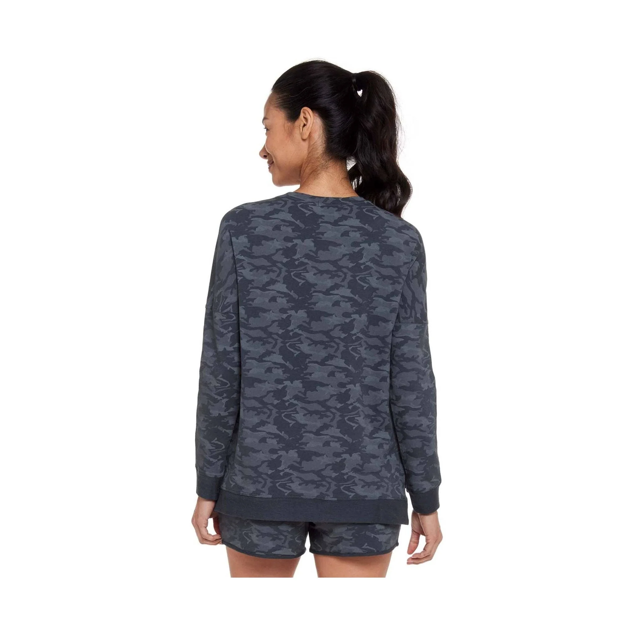 Tasc Women's Riverwalk French Terry Casual Sweatshirt - Gunmetal Camo - Image 3