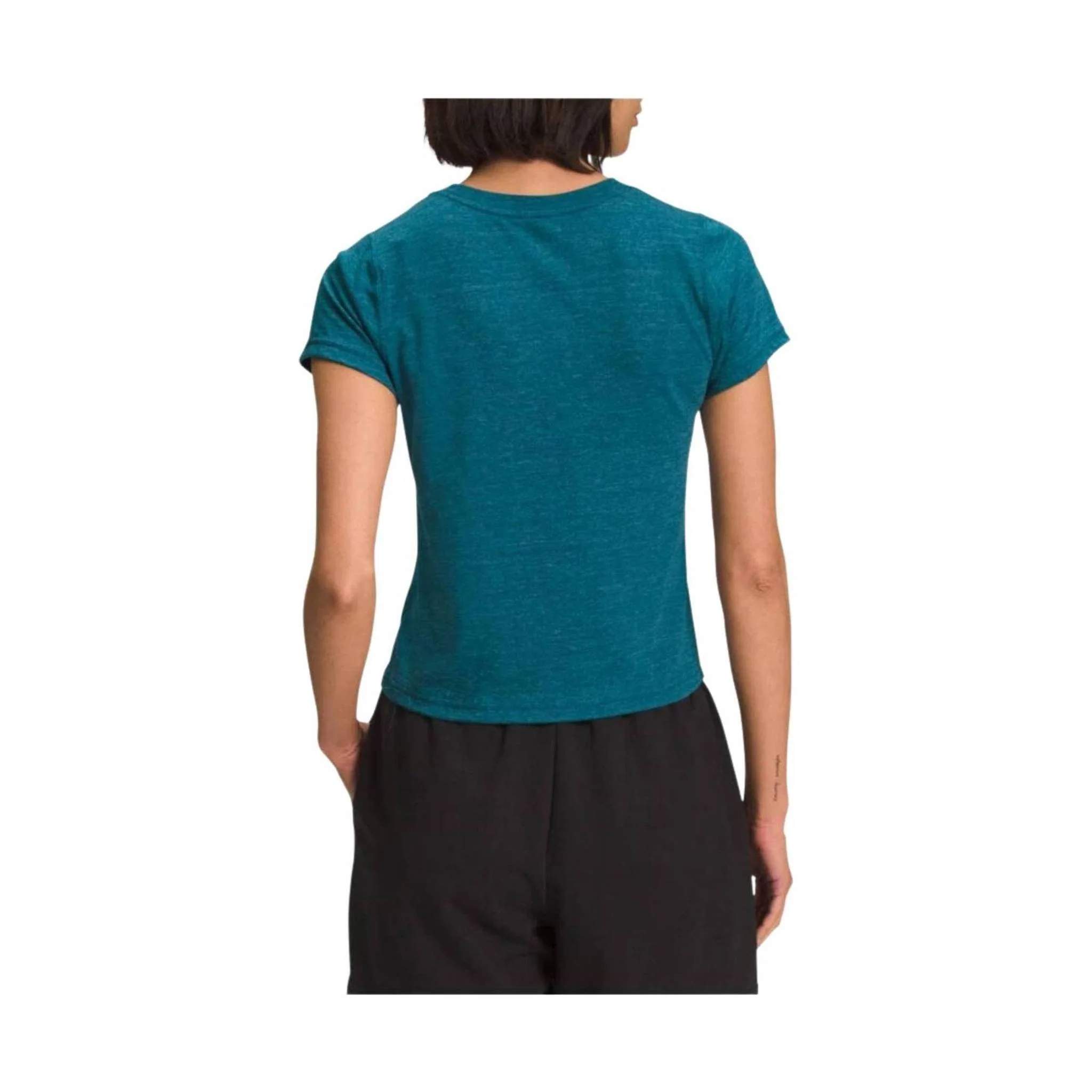 The North Face Women's Short Sleeve Simple Logo Tee - Blue Coral Heather - Image 2