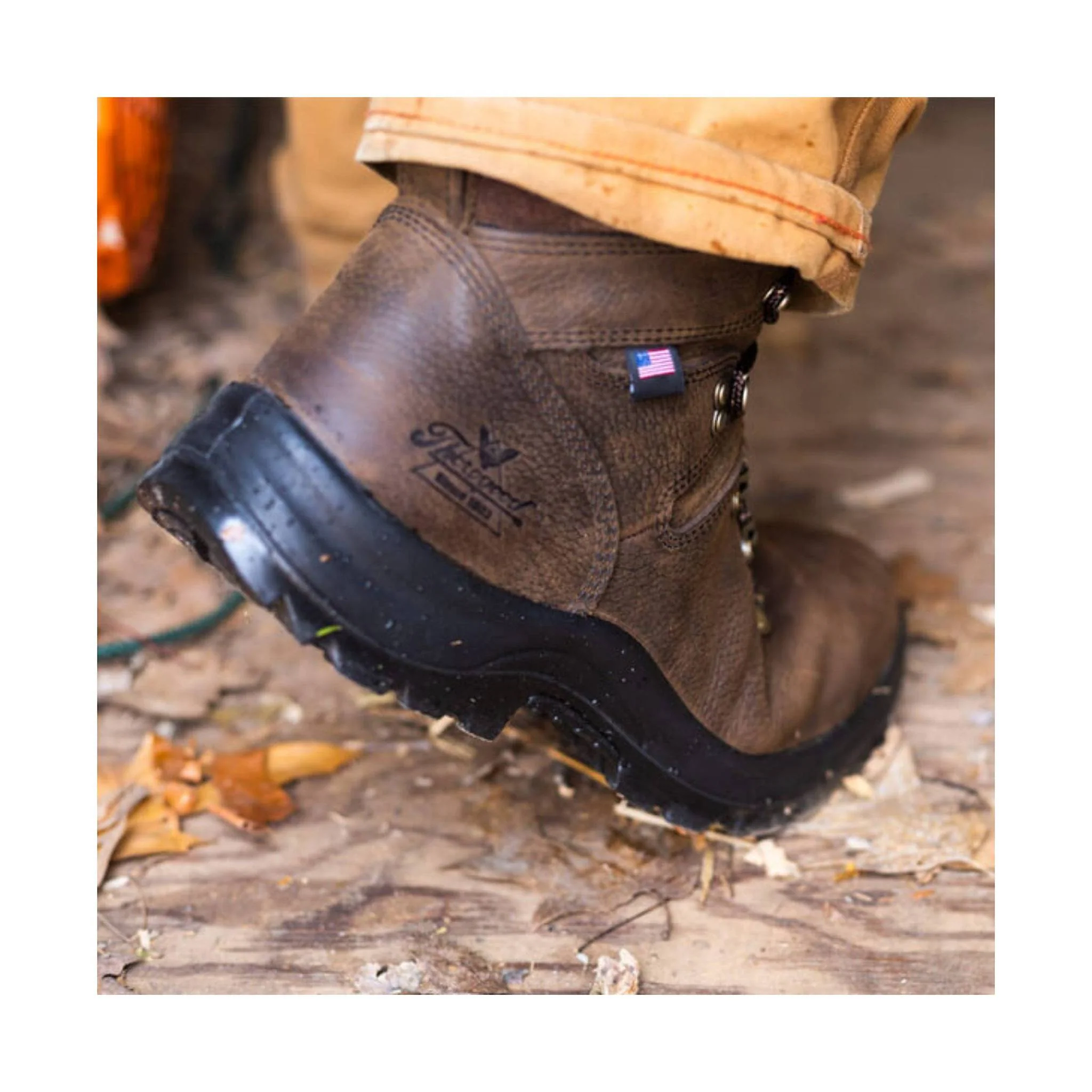 Thorogood Men's American Union Waterproof 6 Inch Steel Toe Work Boot - Brown - Image 4