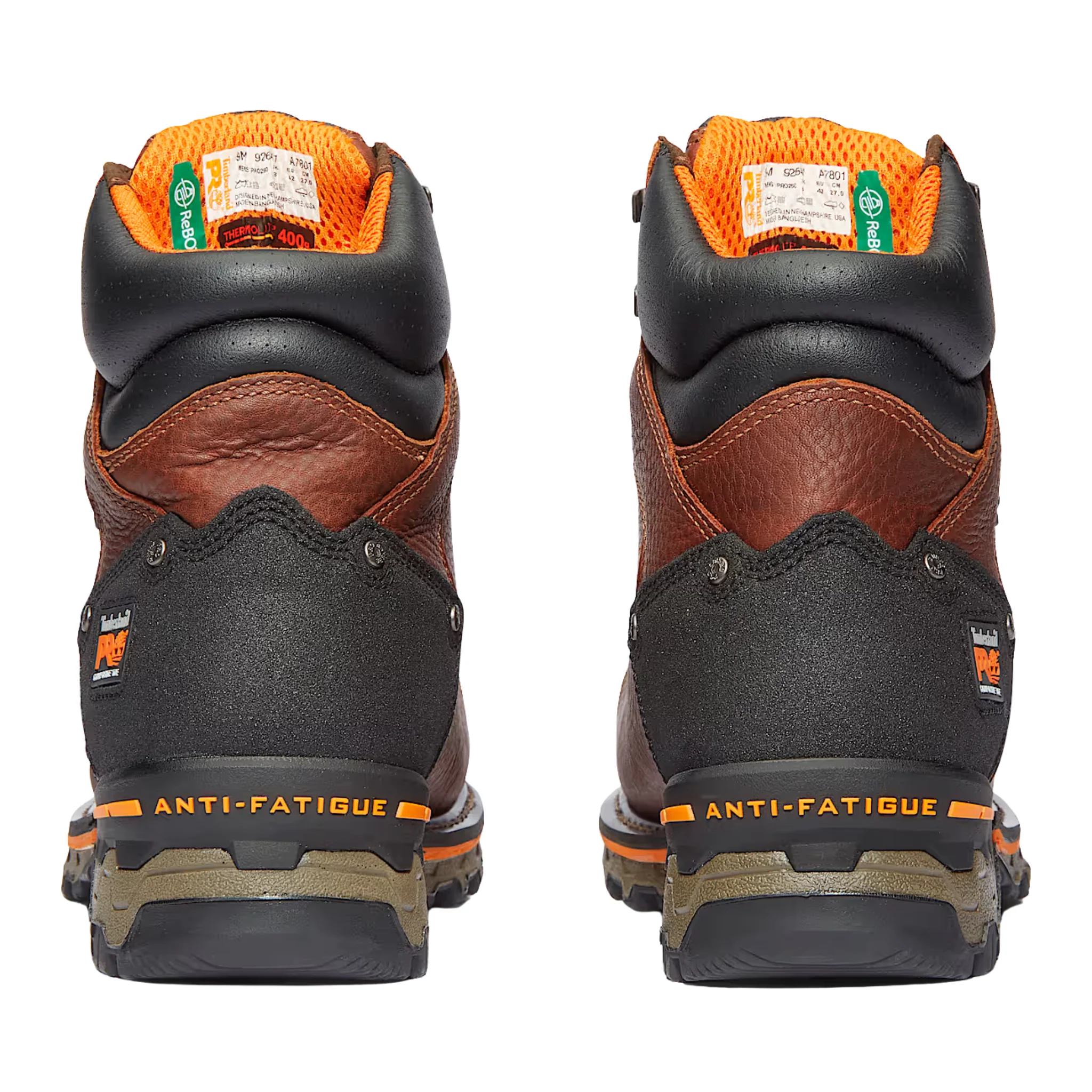 Timberland Pro Men's 6 Inch Boondock Composite Toe Insulated Waterproof Work Boots - Brown Tumbled - Image 3