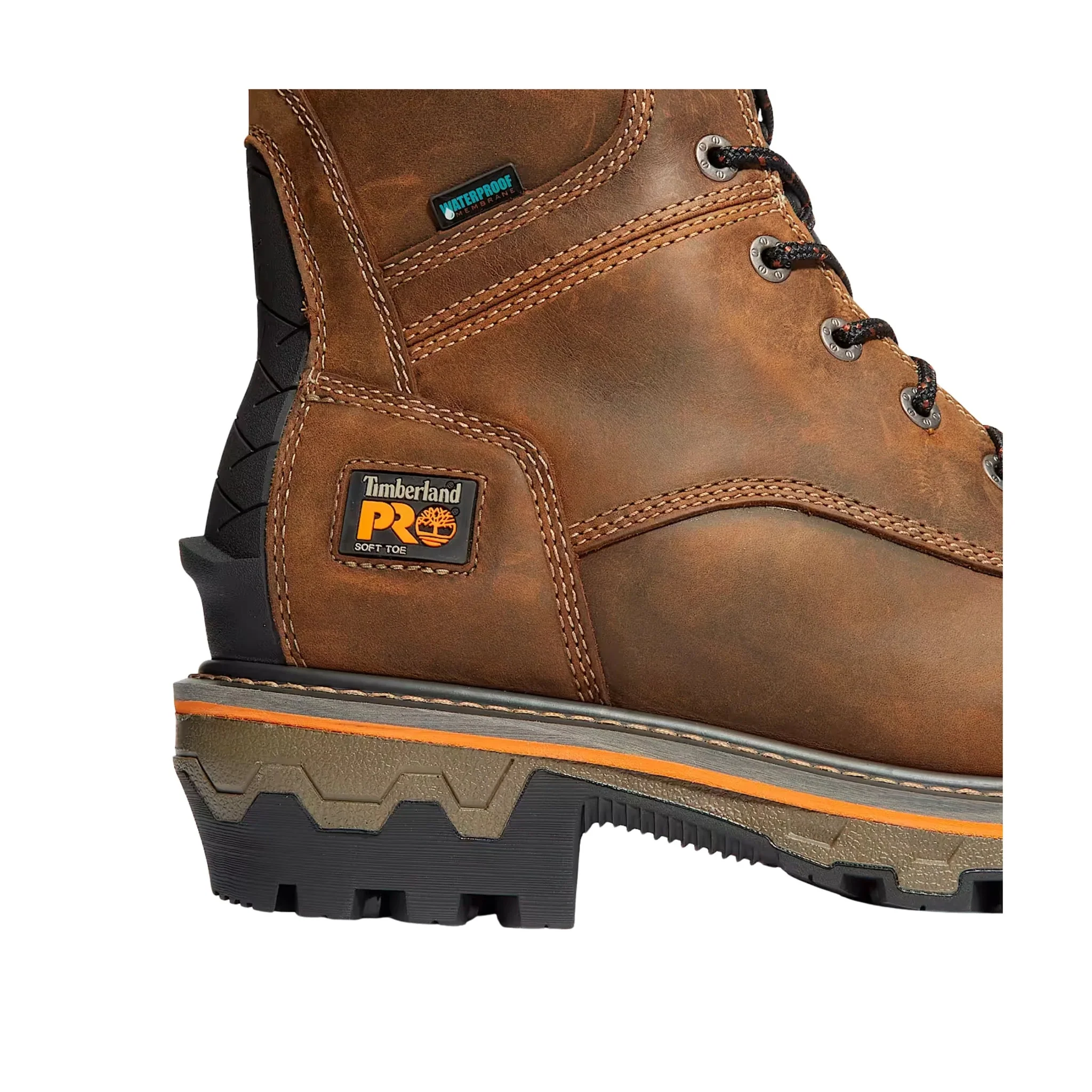 Timberland Pro Men's Boondock HD Logger Waterproof Soft Toe Work Boots - Brown Earth - Image 5