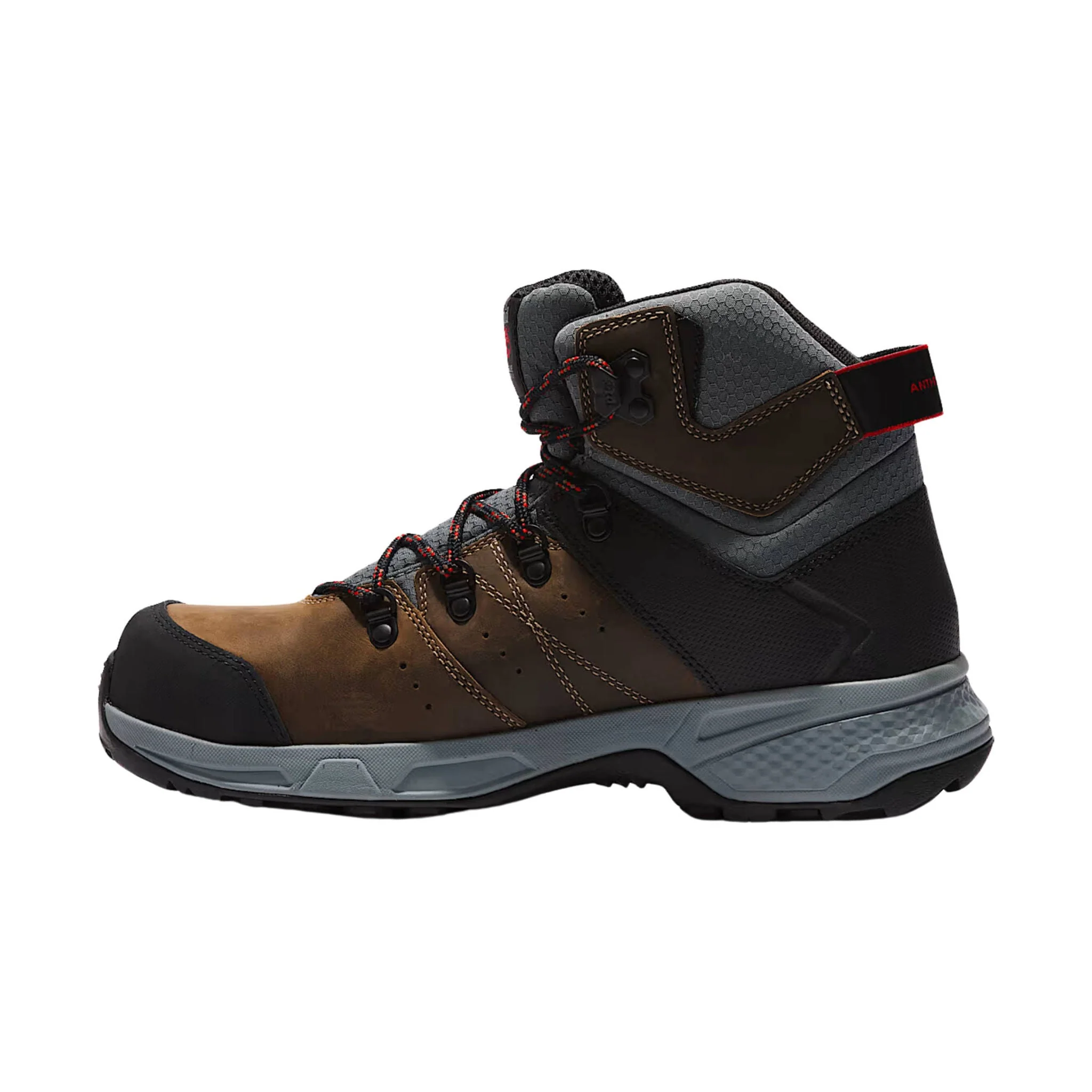 Timberland Pro Men's Switchback Composite Toe Waterproof Work Boots - Turkish Coffee Brown/Red - Image 2