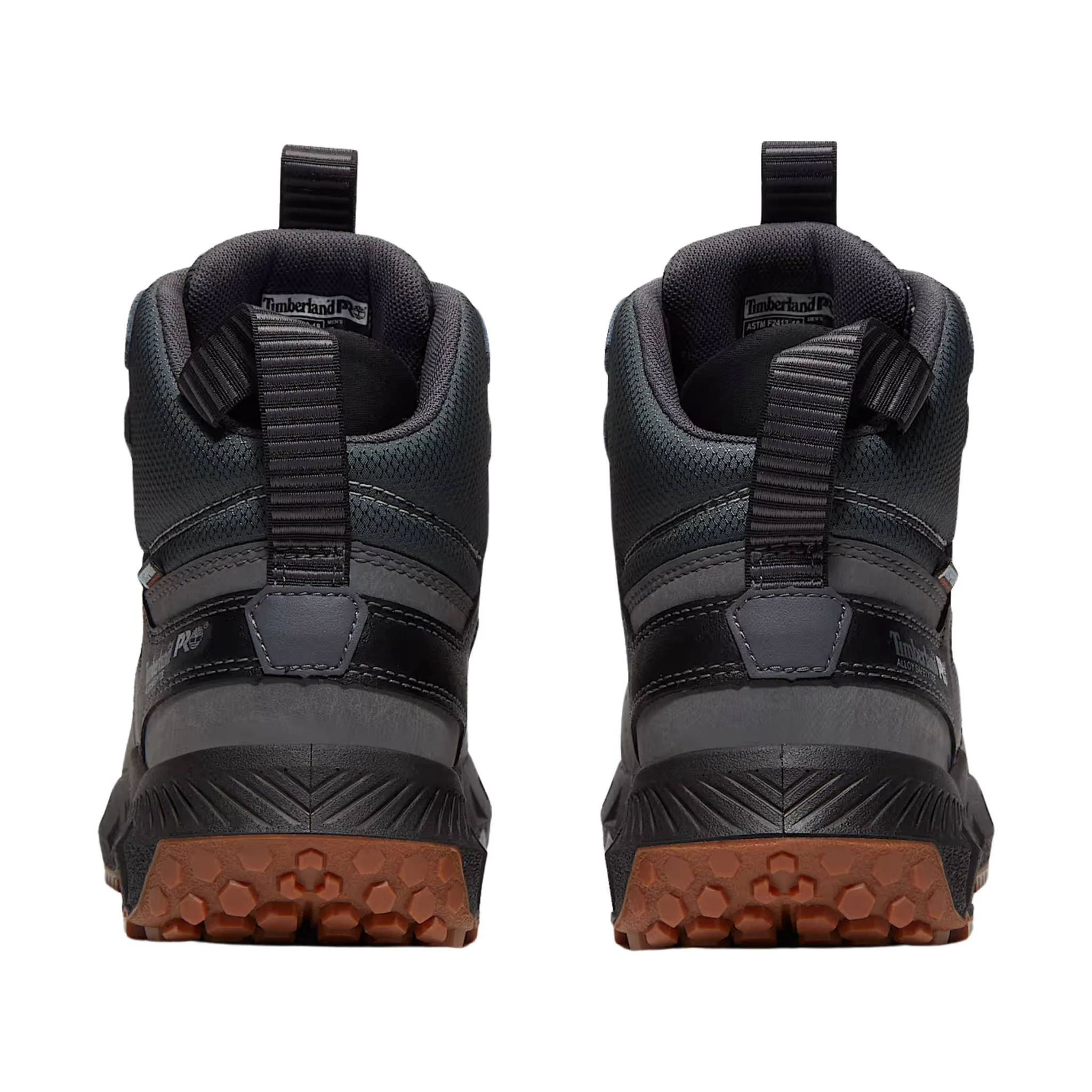 Timberland Pro Men's Tempe 6 Inch Waterproof Alloy Toe Work Boots - Medium Grey Leather - Image 3