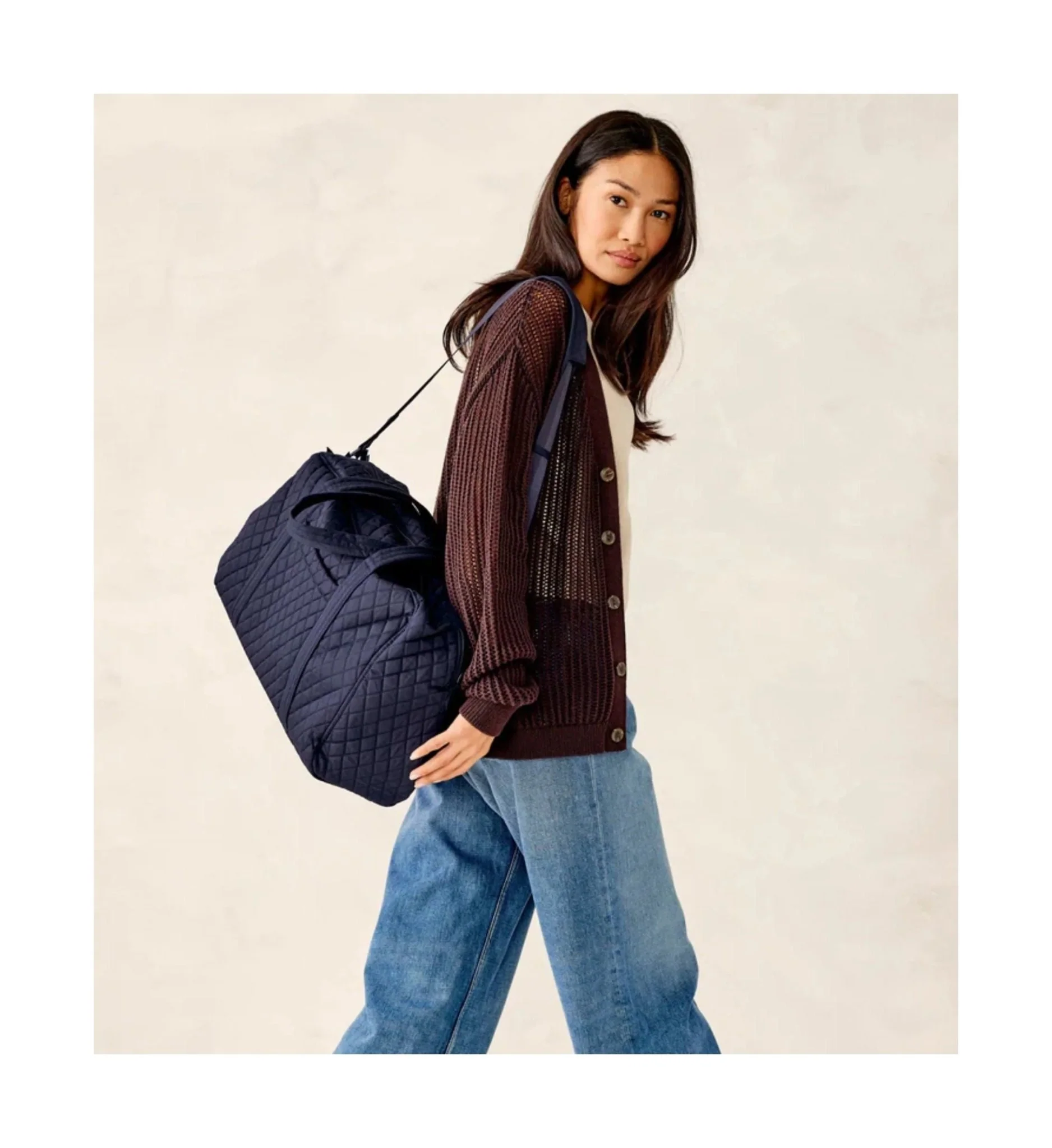 Vera Bradley Miramar Weekender Bag - Peacoat In Premium Cotton - Image 4