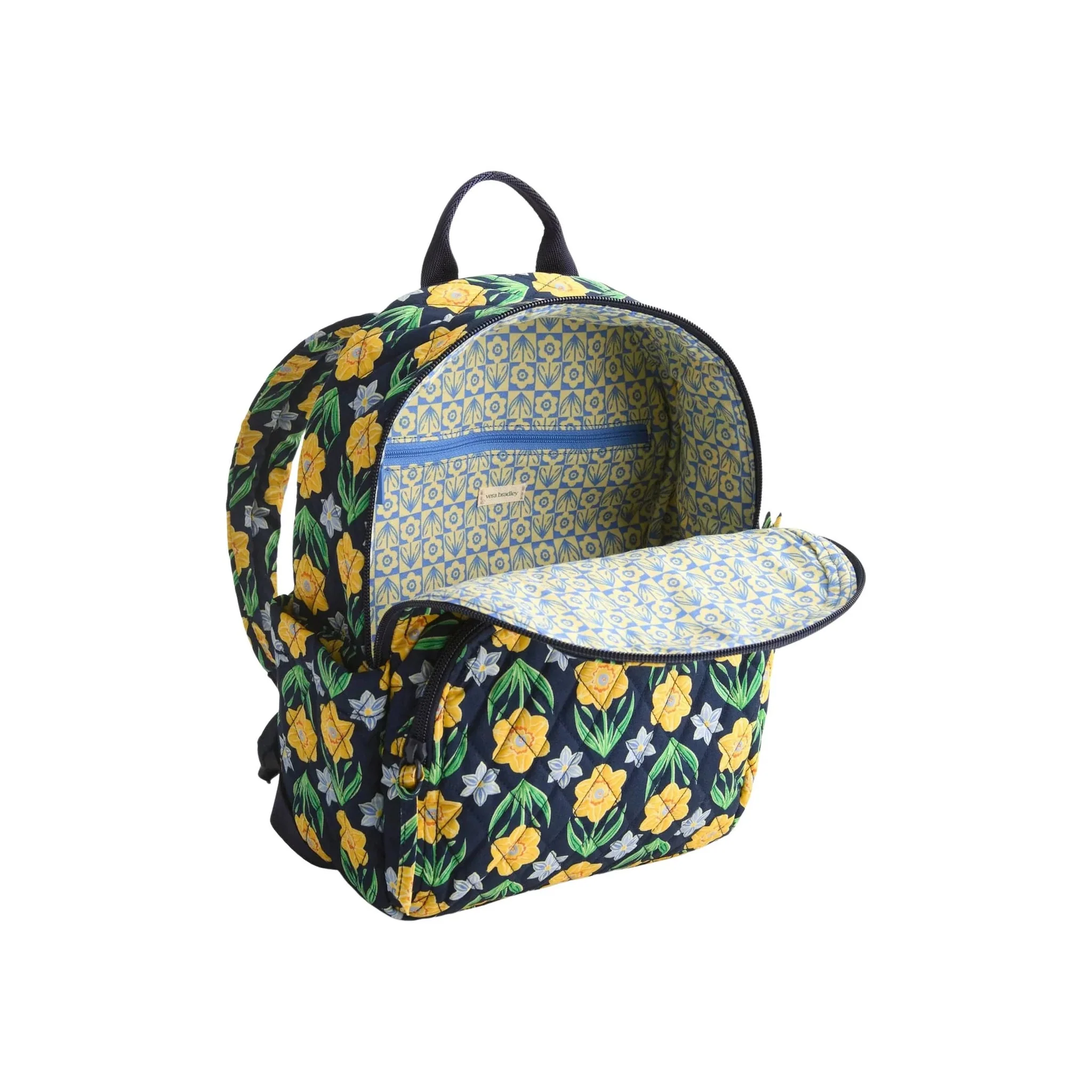 Vera Bradley Small Banbury Backpack - Daffodils In Premium Cotton - Image 2