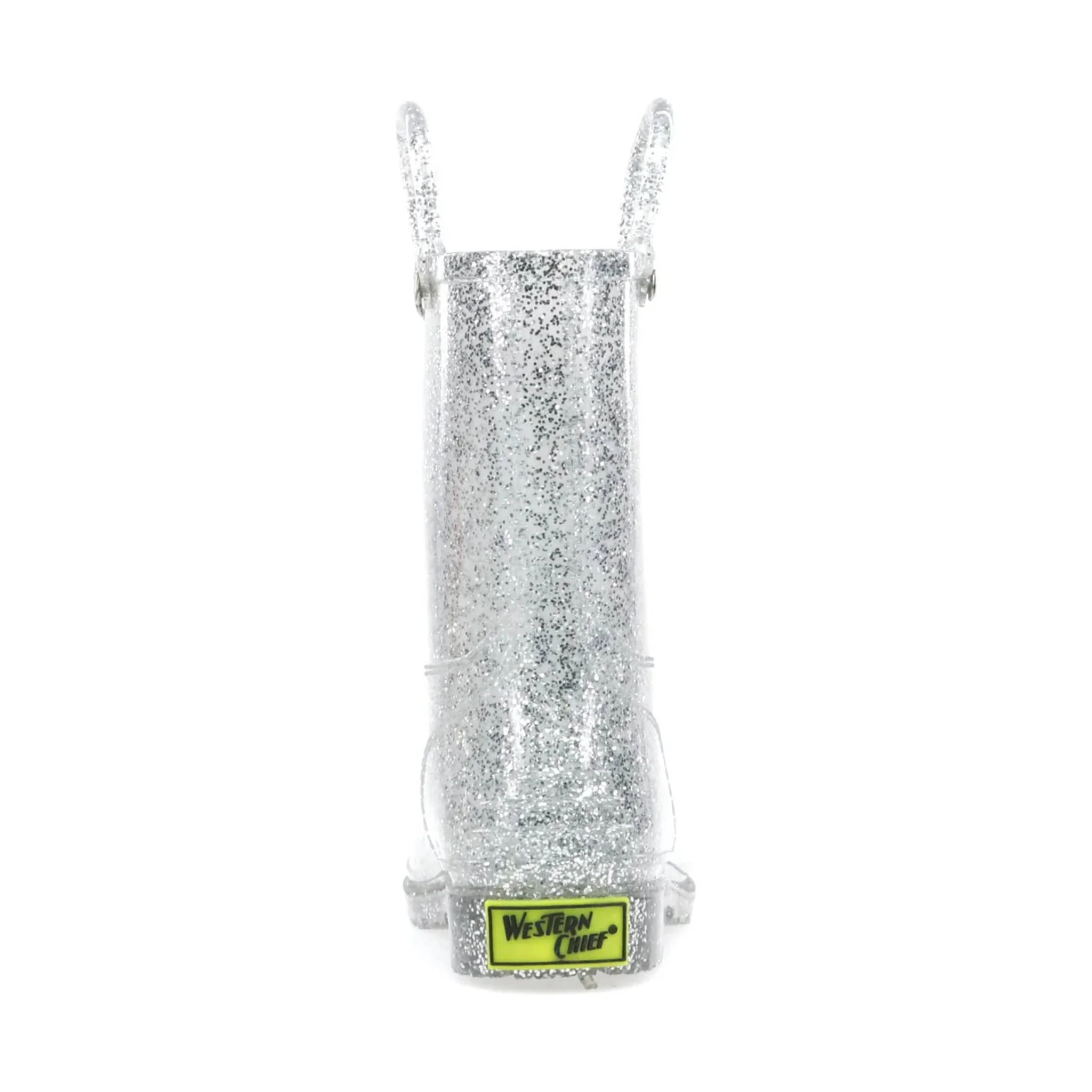 Western Chief Kids' Glitter Rain Boot - Silver - Image 3