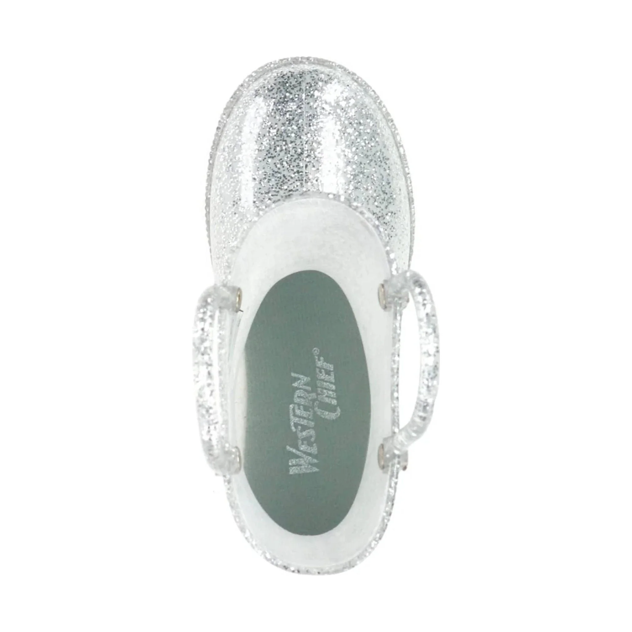 Western Chief Kids' Glitter Rain Boot - Silver - Image 4
