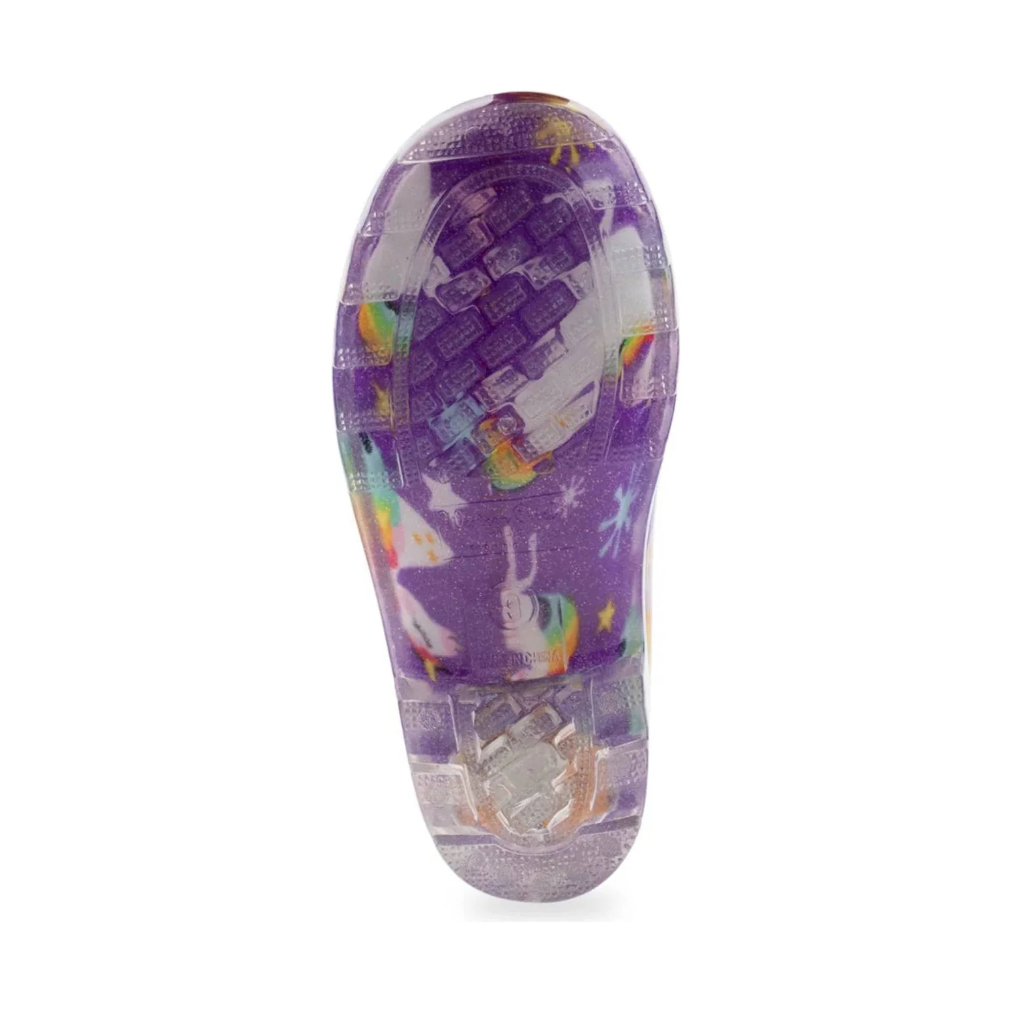 Western Chief Kids' Rainbow Unicorn Lighted Rain Boot - Purple - Image 4