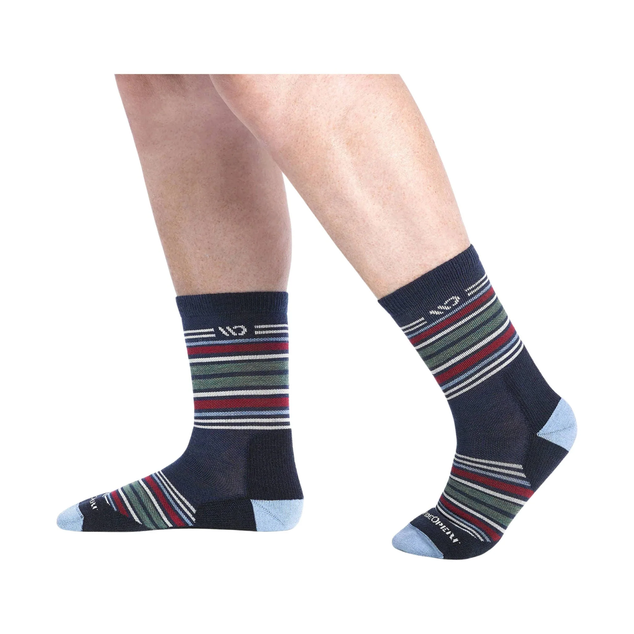 Wide Open Men's Multi Stripe Cushioned Micro Crew Socks - Eclipse - Image 2