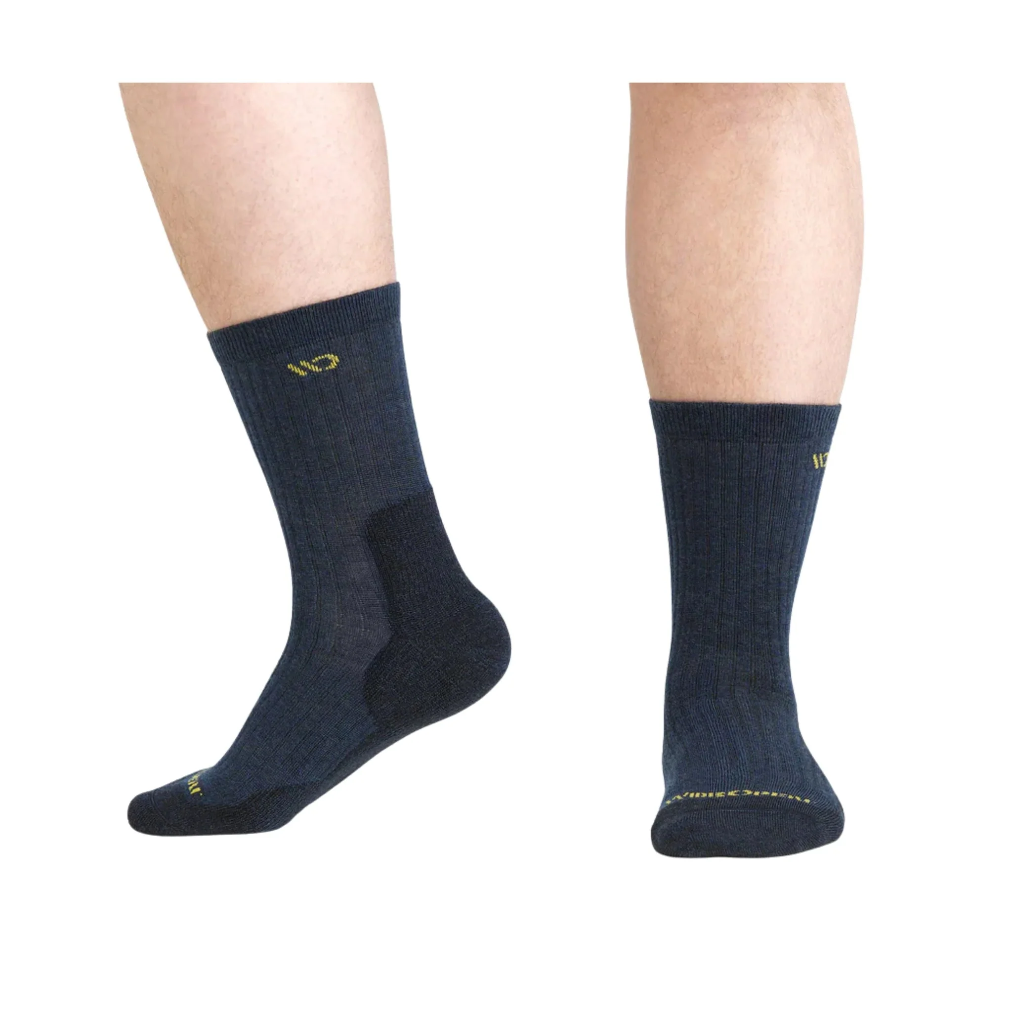 Wide Open Men's Solid Cushioned Micro Crew Socks - Denim - Image 2