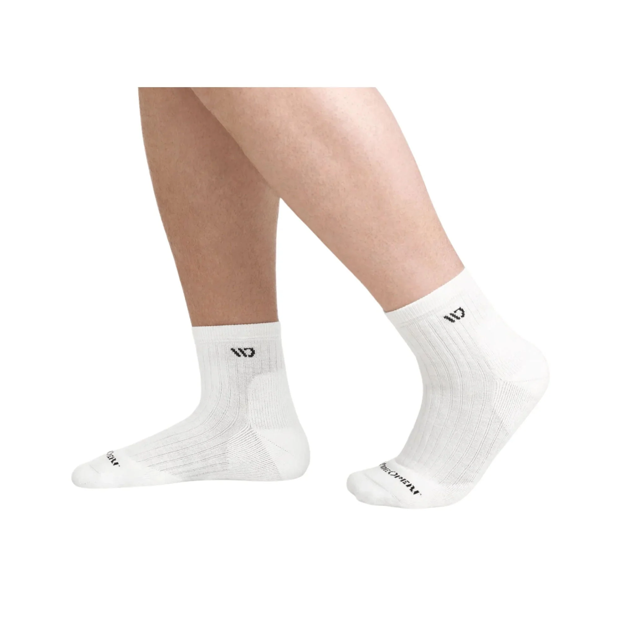 Wide Open Men's Solid Cushioned Quarter Socks - White - Image 2