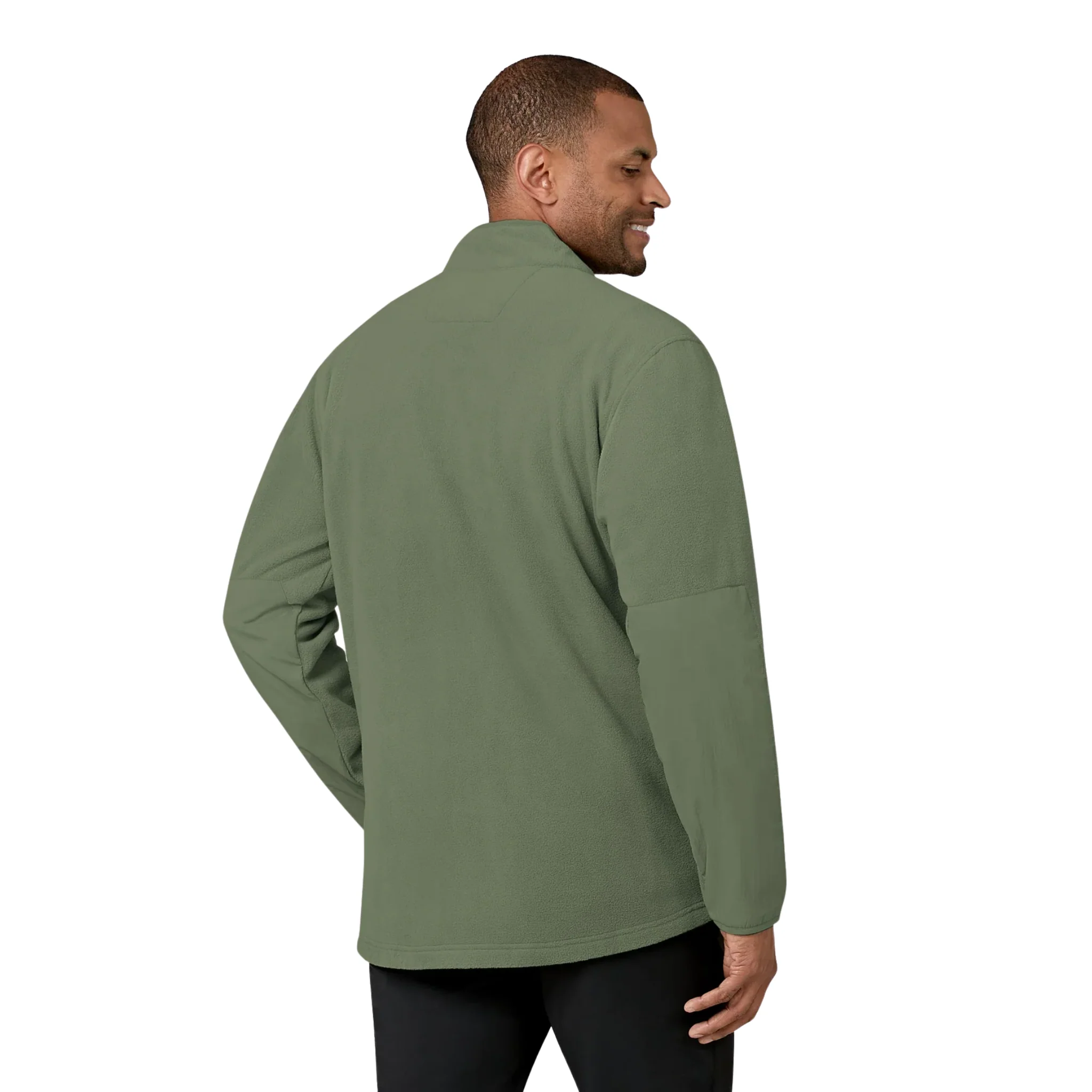 Wink Men's Micro Fleece Zip Jacket - Olive - Image 2