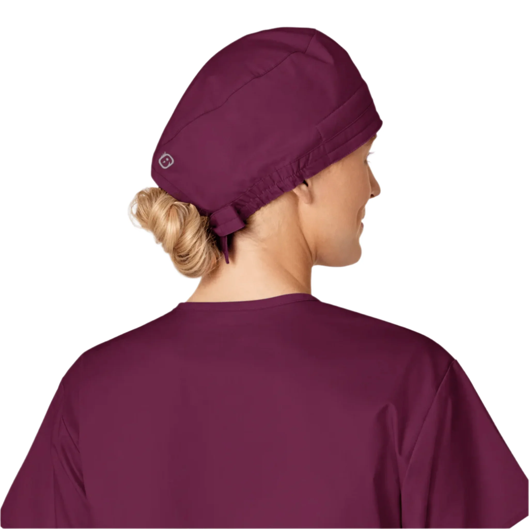 Wink Solid Scrub Cap - Wine - Image 2
