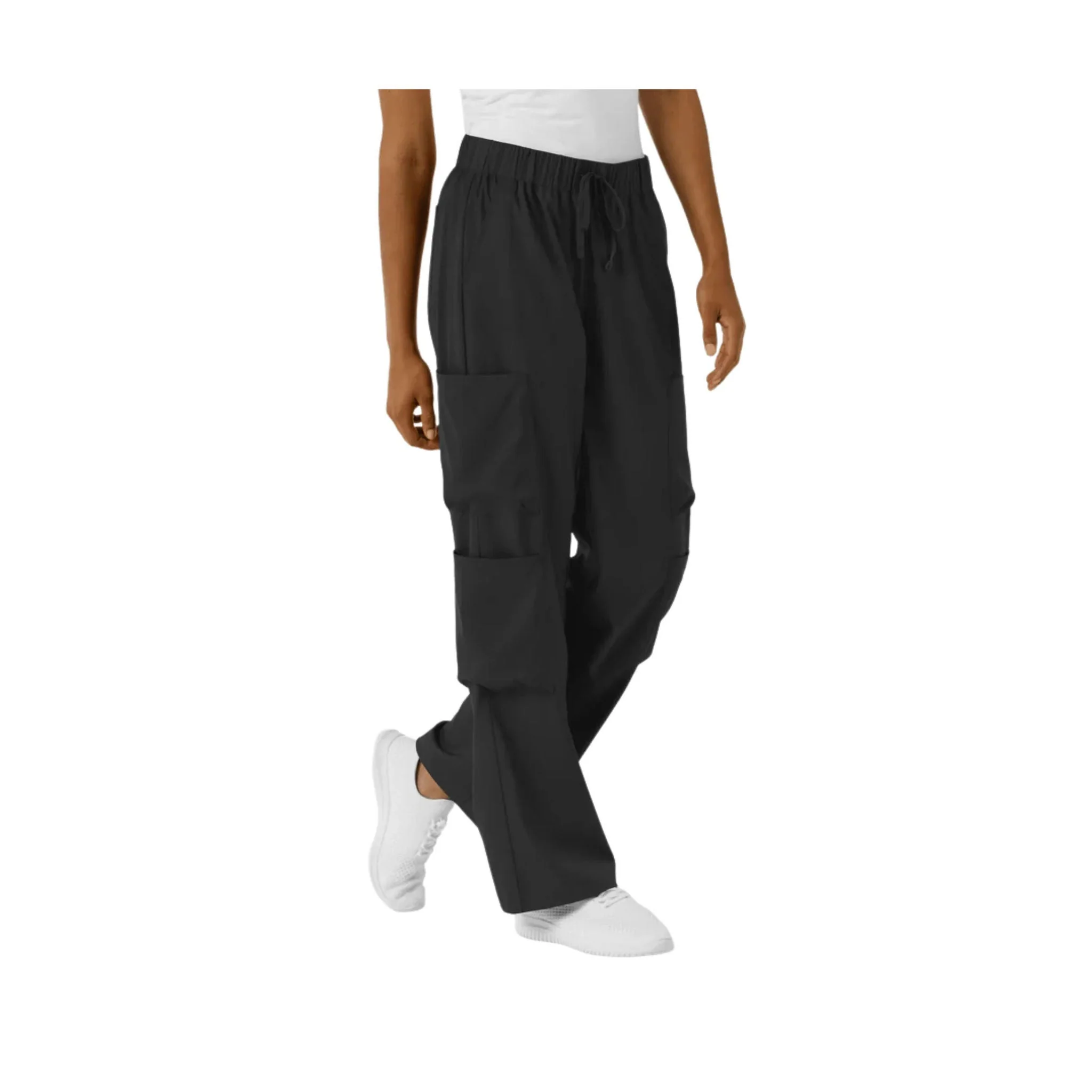 Wink Women's Boundless Classic Wide Leg Cargo Scrub Pant - Black - Image 2