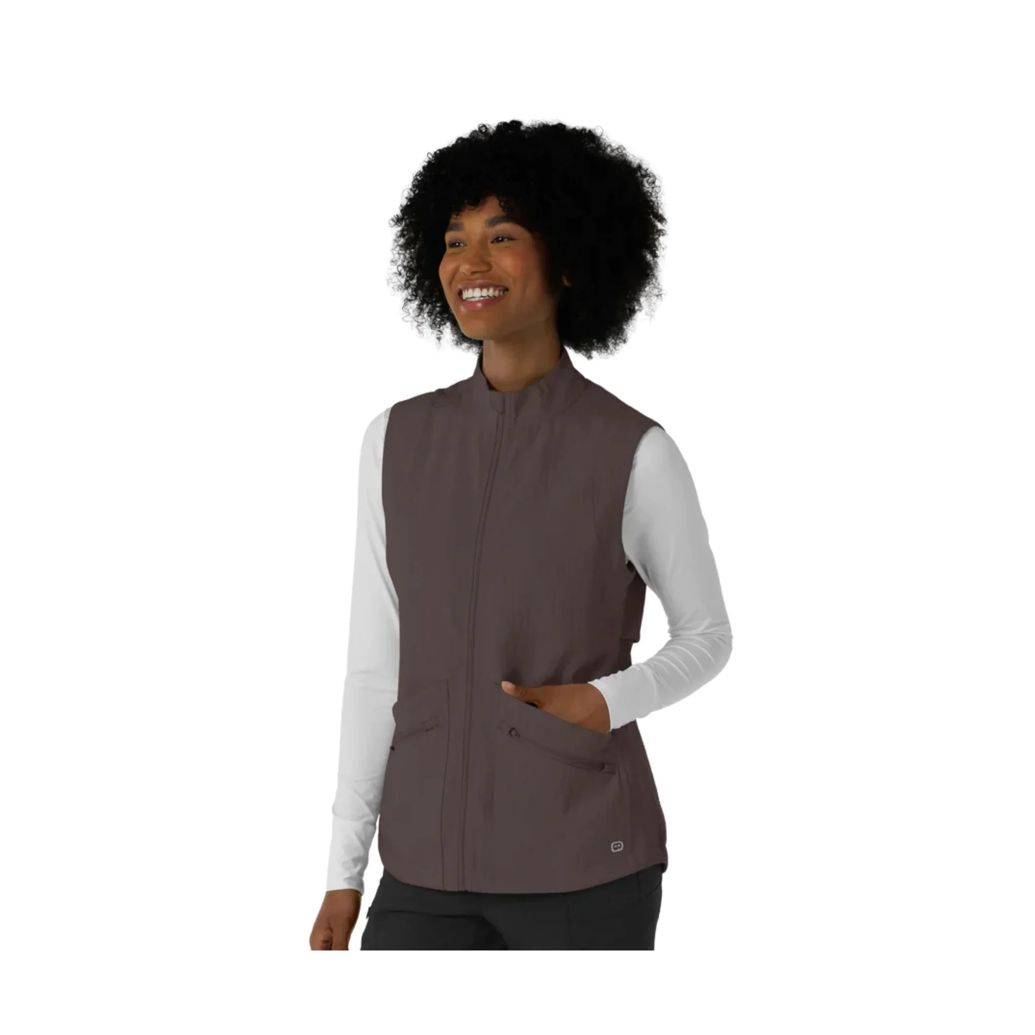 Wink Women's Everything Everywhere Scrub Vest - Graphite - Image 2