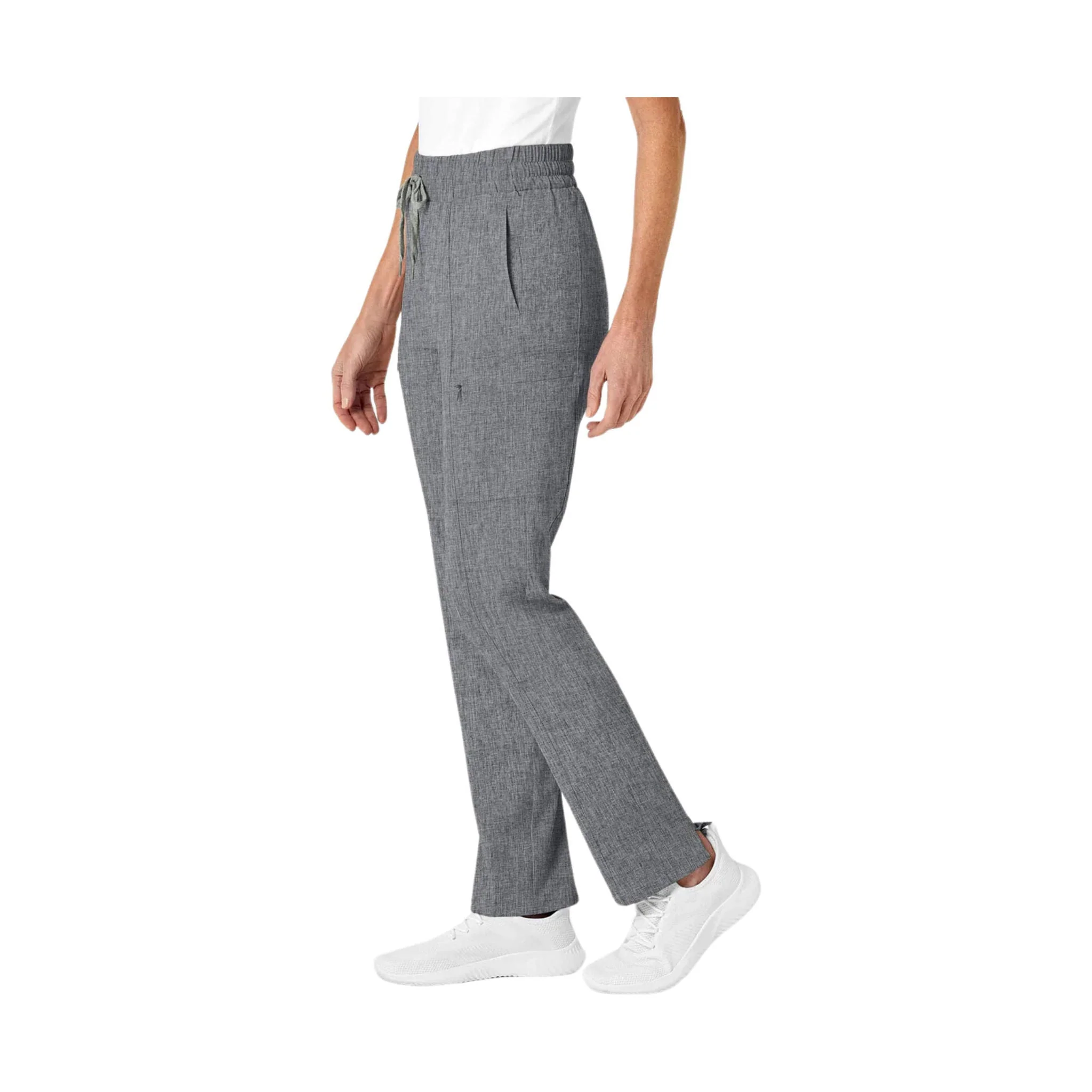 Wink Women's High Waist Slim Leg Scrub Pant - Grey Heather - Image 2