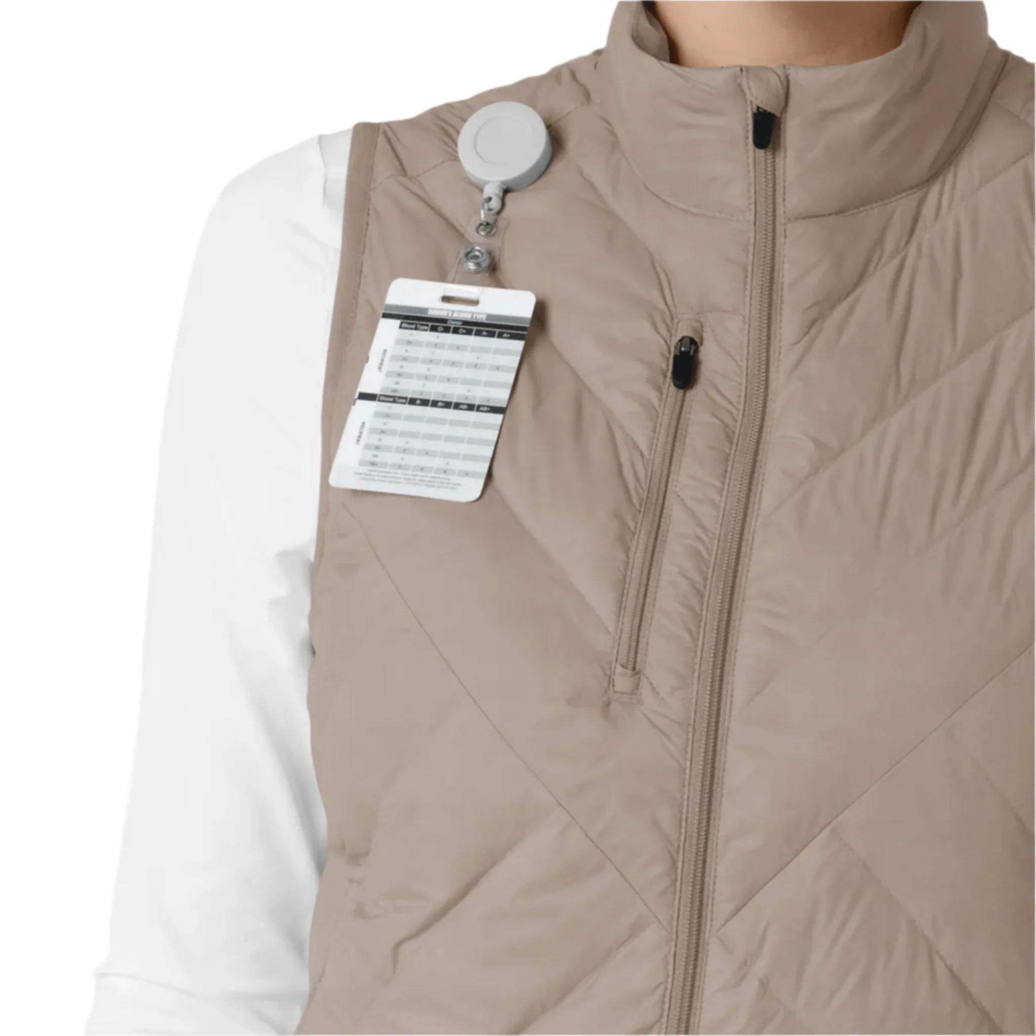 Wink Women's Quilted Scrub Vest - Haze - Image 3