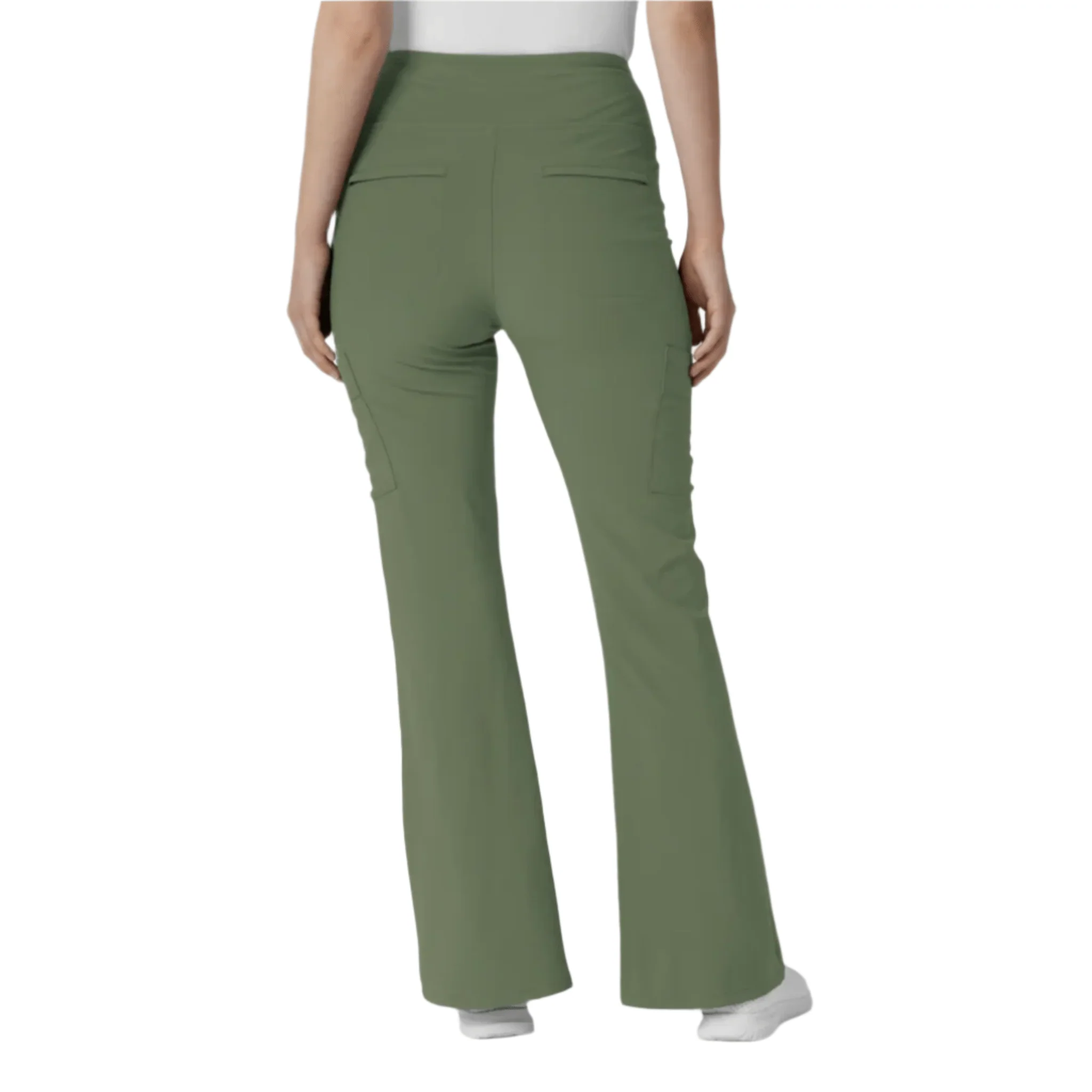 Wink Women's Renew Cargo Flare Scrub Pant - Olive - Image 6