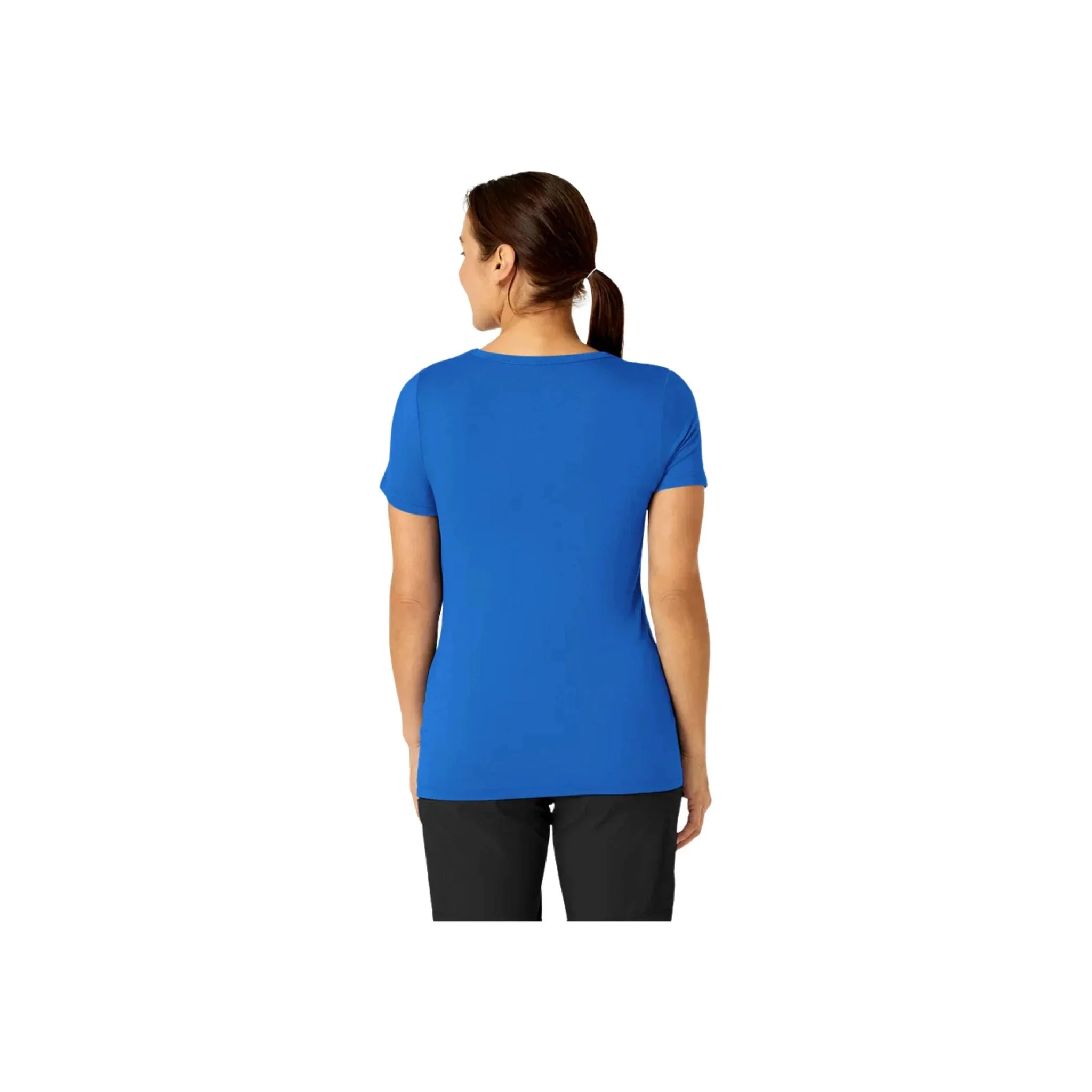 Wink Women's Silky Knit Short Sleeve Scrub Tee - Royal - Image 2