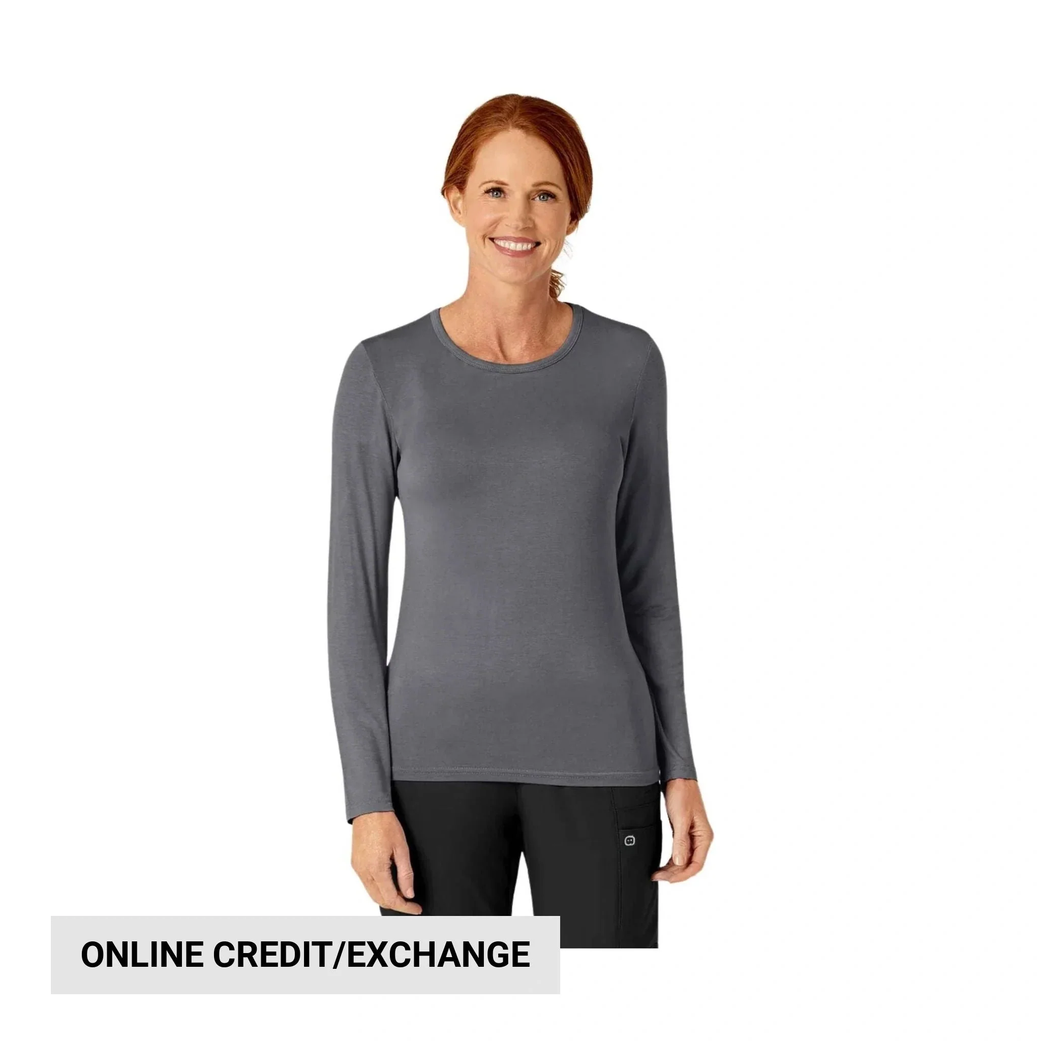 Wink Women's Silky Long Sleeve Top - Pewter