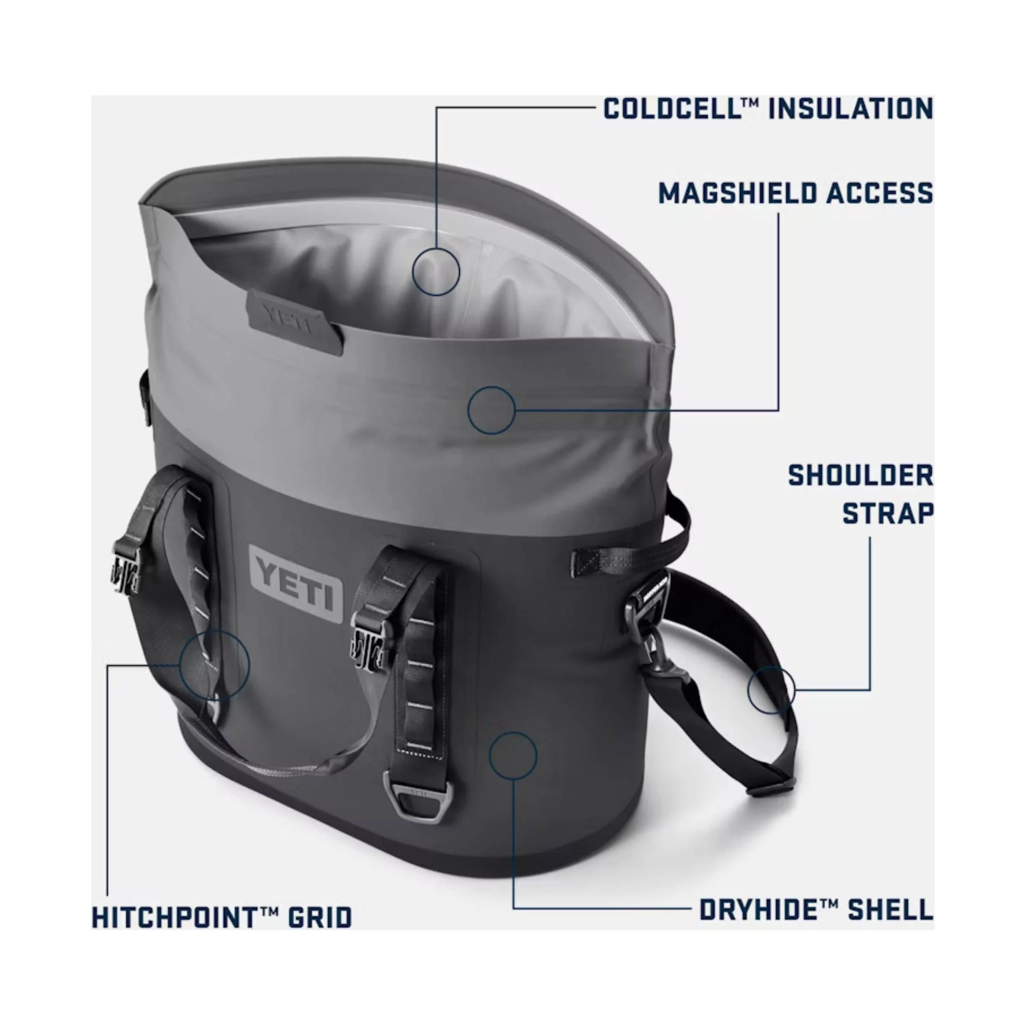 YETI Hopper M30 Tote Soft Cooler - Navy - Image 9
